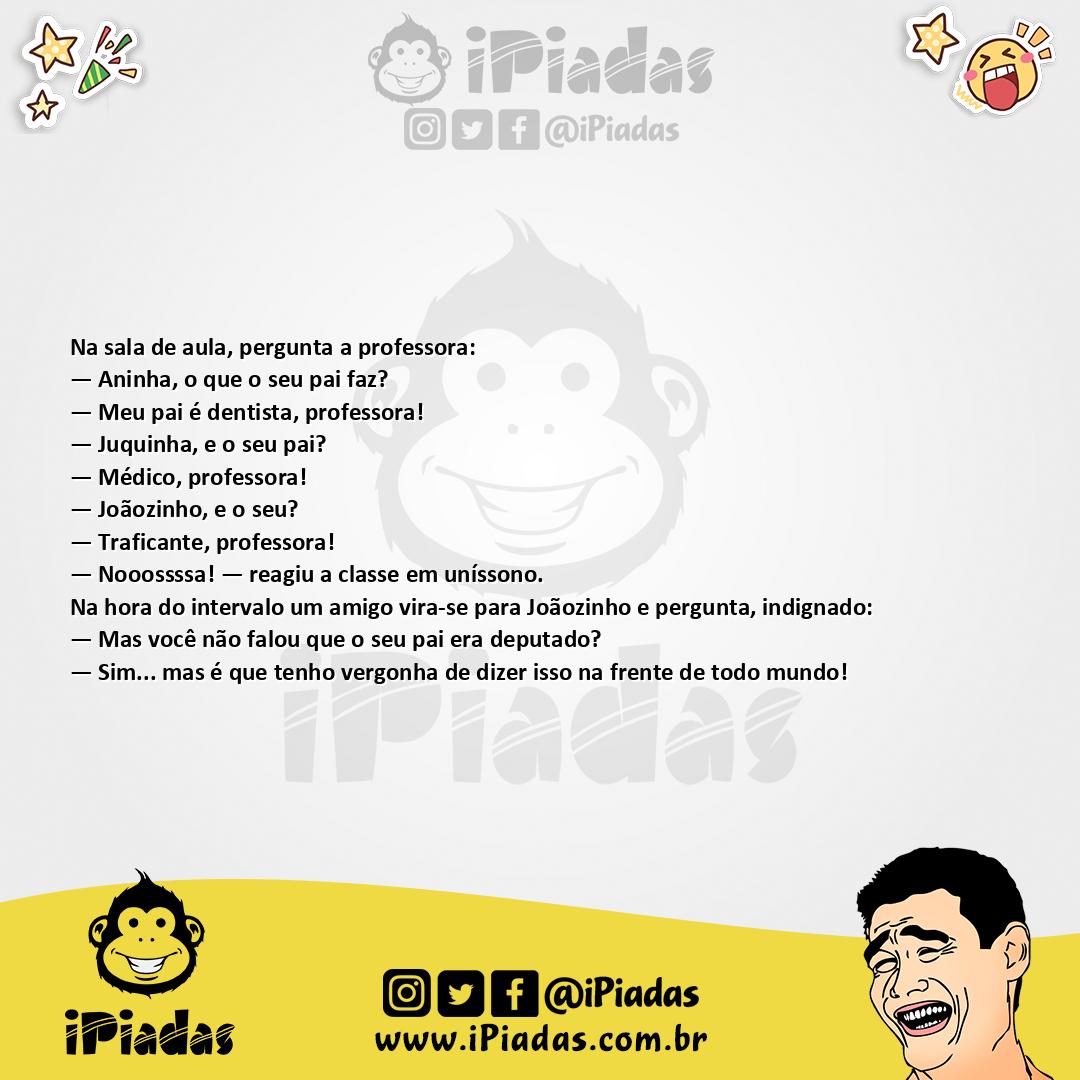 Ilustração da piada Pai Traficante no iPiadas