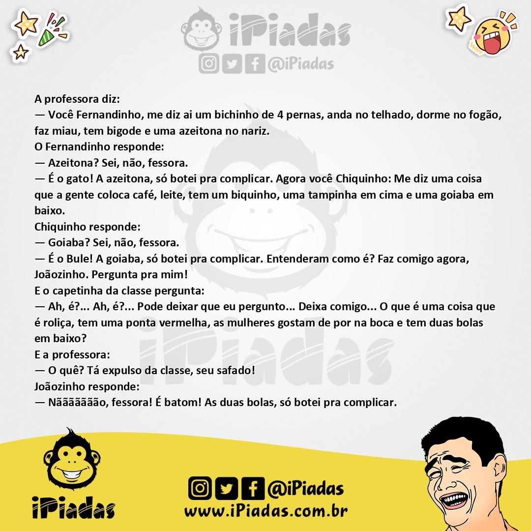 Ilustração da piada Pergunta Dificultada no iPiadas
