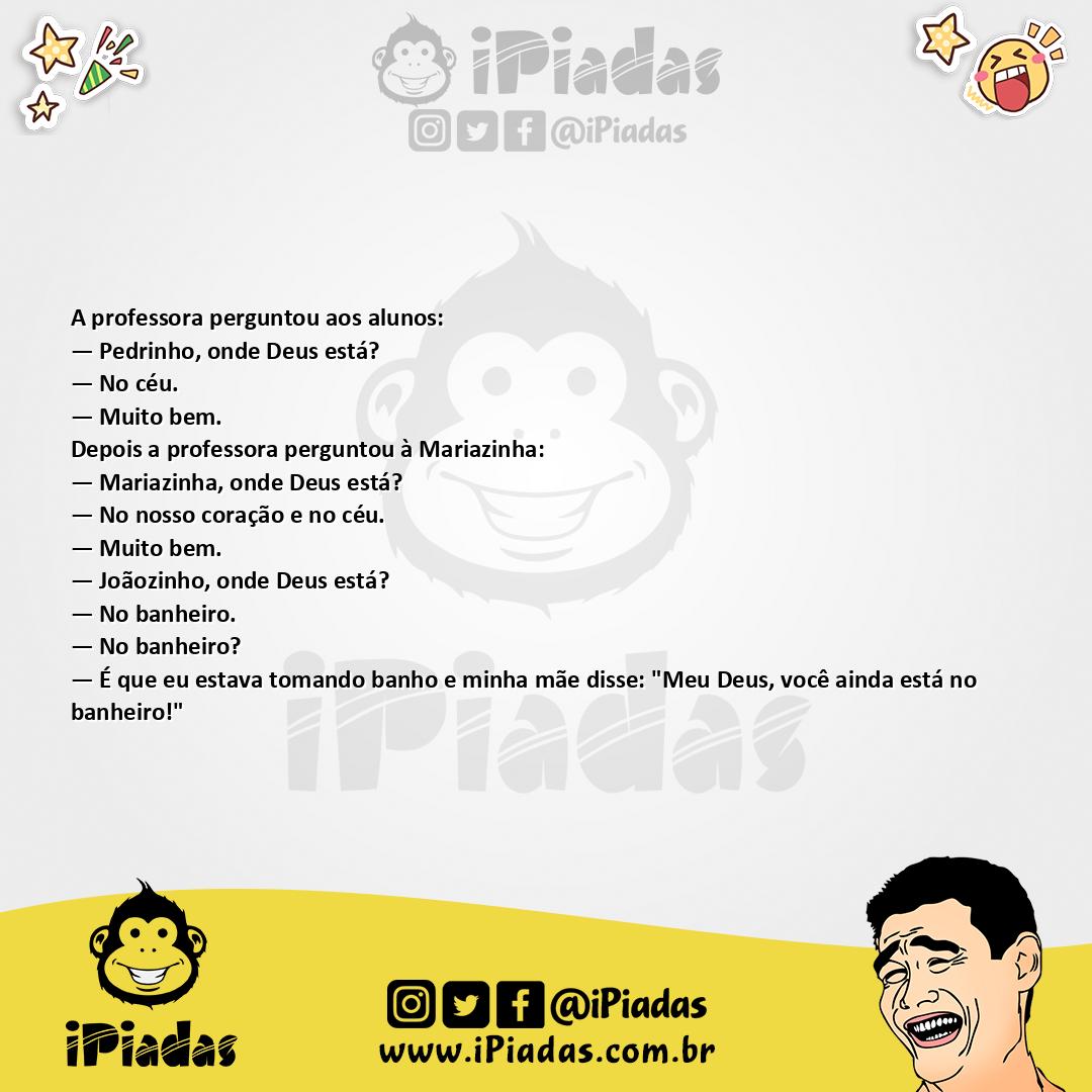 Ilustração da piada Pergunta Sobre Deus no iPiadas