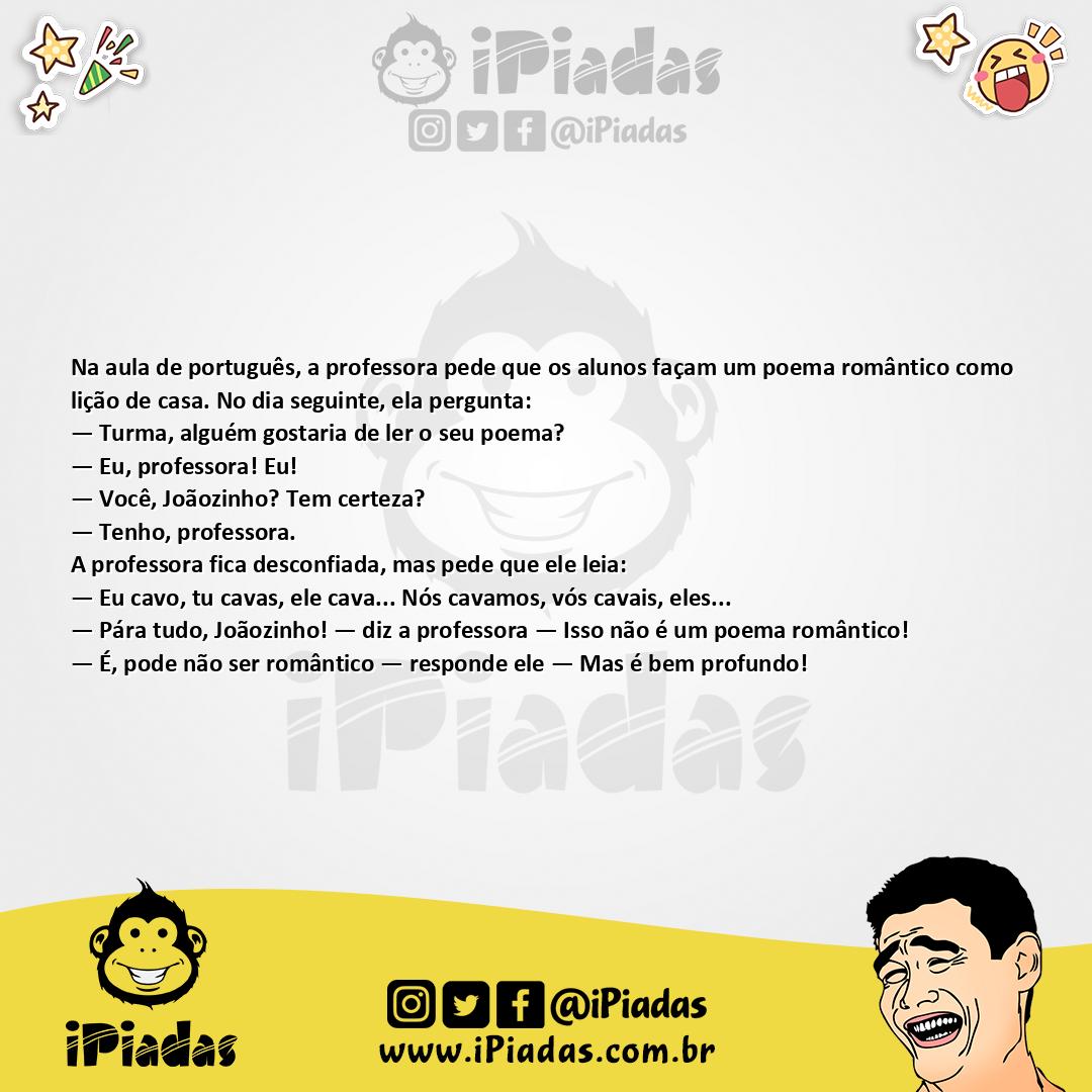 Ilustração da piada Poema do Joãozinho no iPiadas