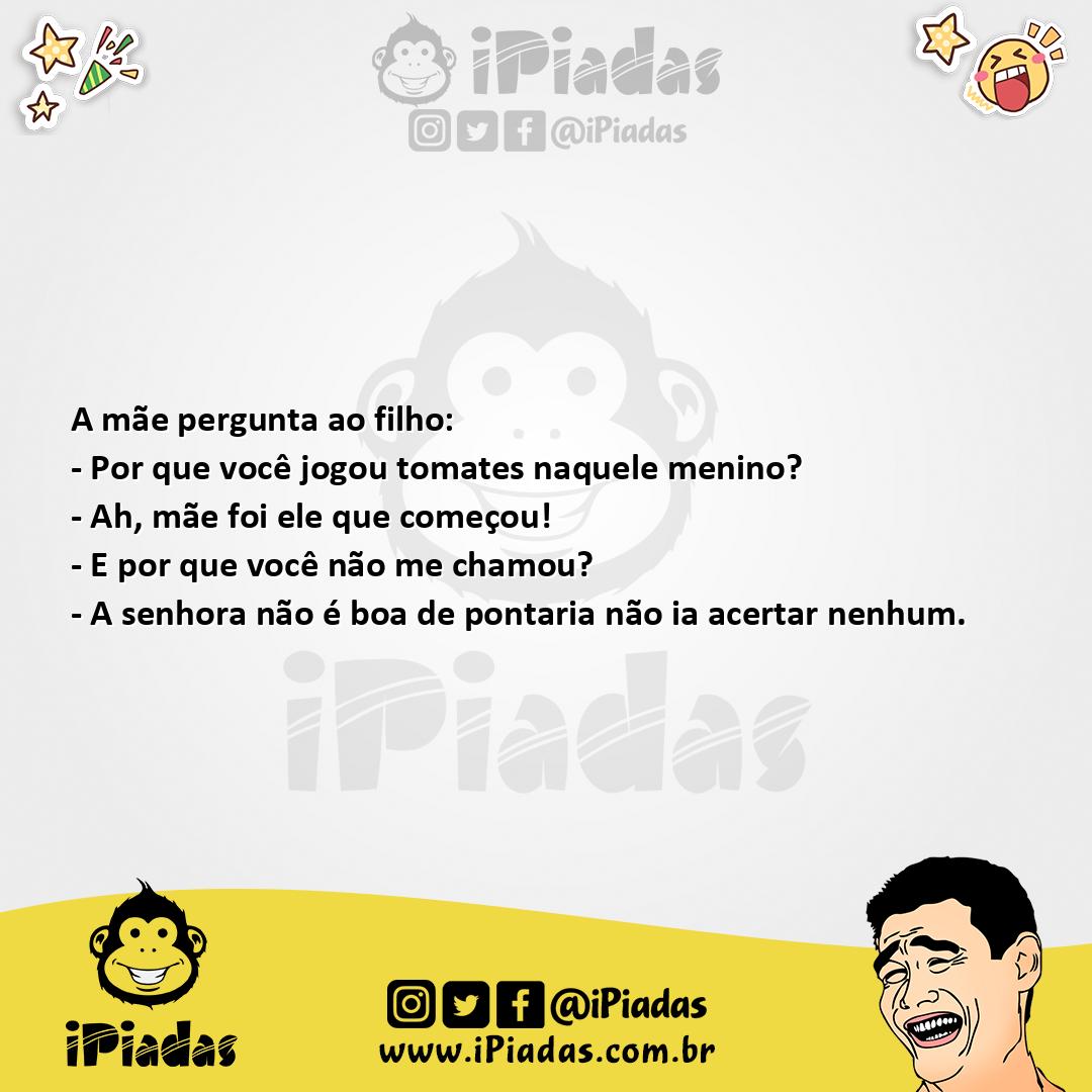 Ilustração da piada Pontaria no iPiadas