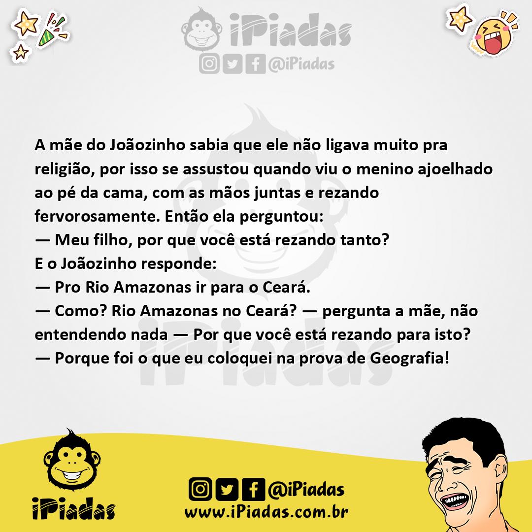 Ilustração da piada Preces do Joãozinho no iPiadas