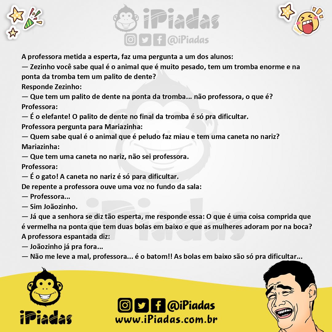 Ilustração da piada Professora Sacana no iPiadas