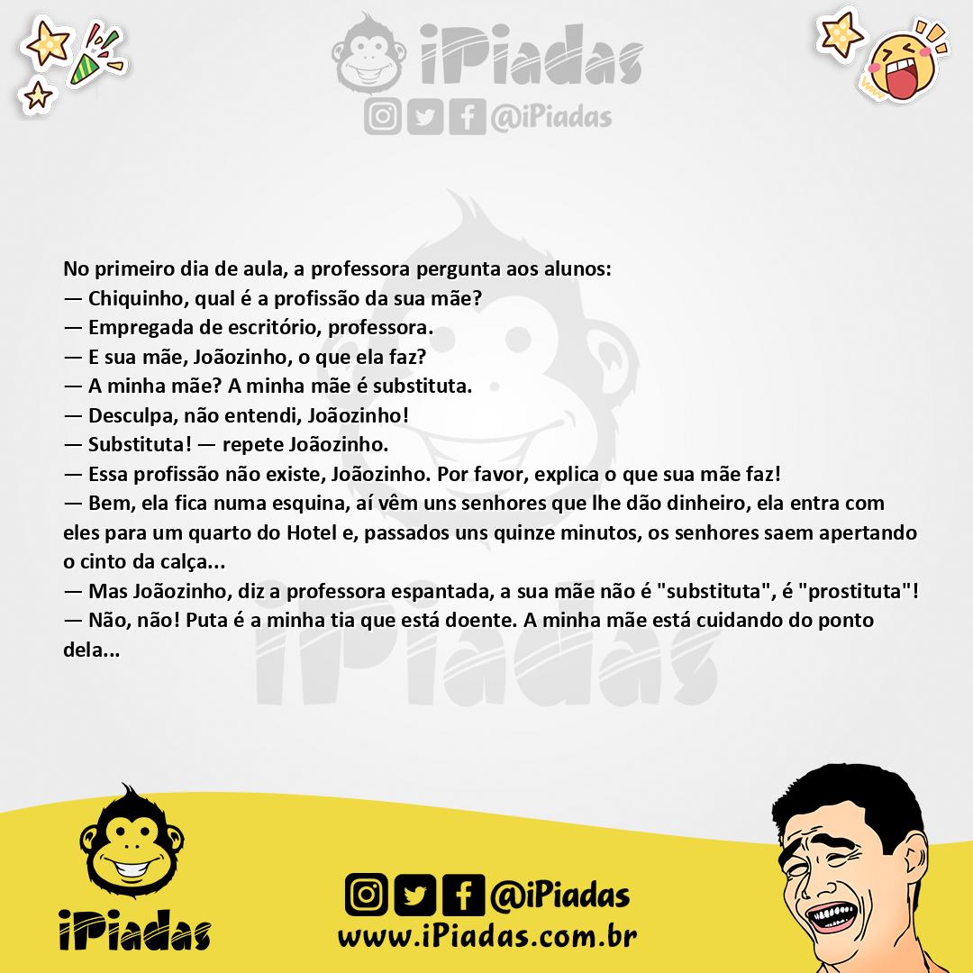 Ilustração da piada Profissão da Mãe no iPiadas