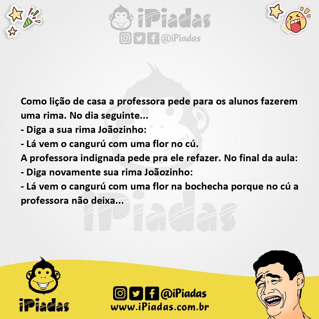Ilustração da piada Rima de Joãozinho no iPiadas