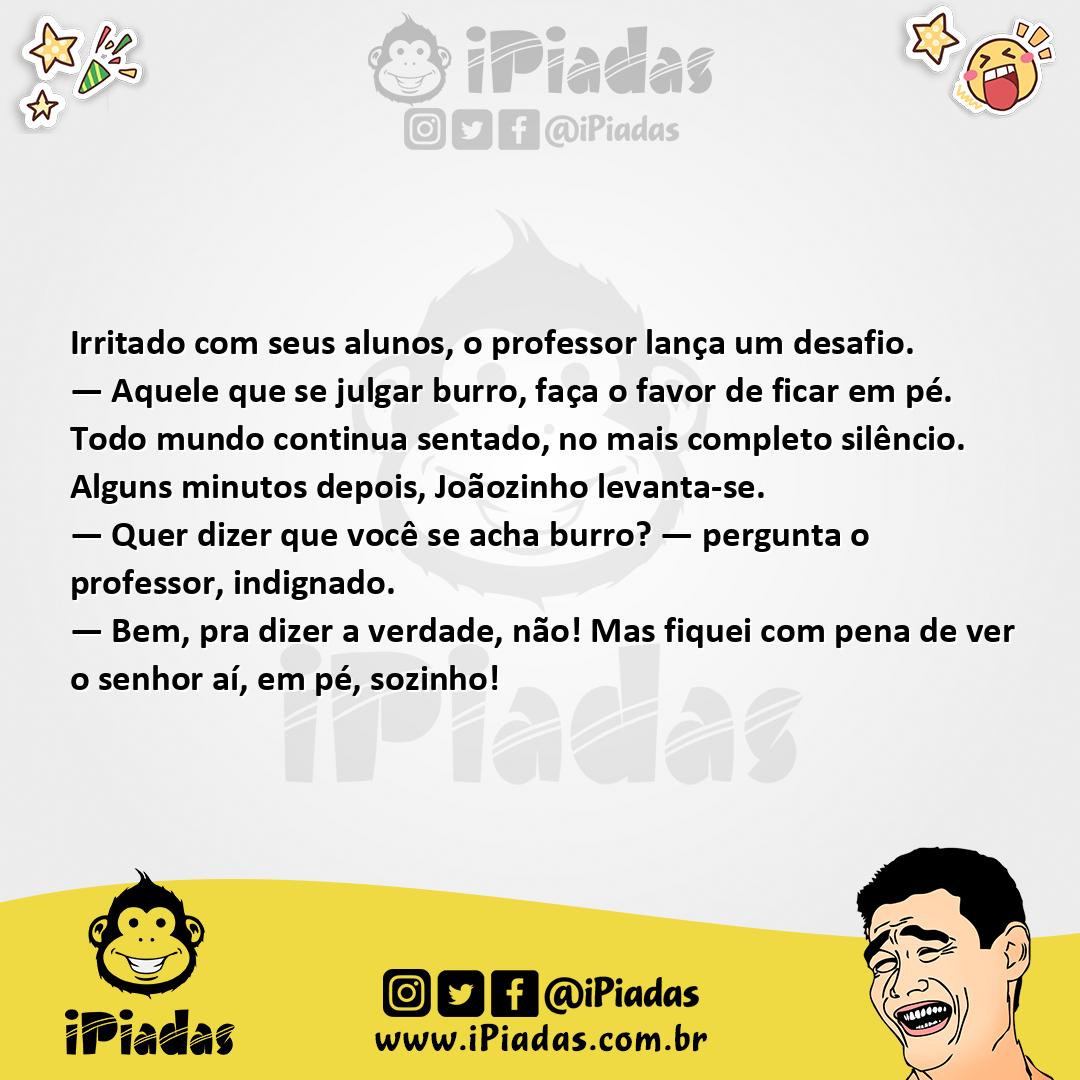 Ilustração da piada Se Achando Burro no iPiadas
