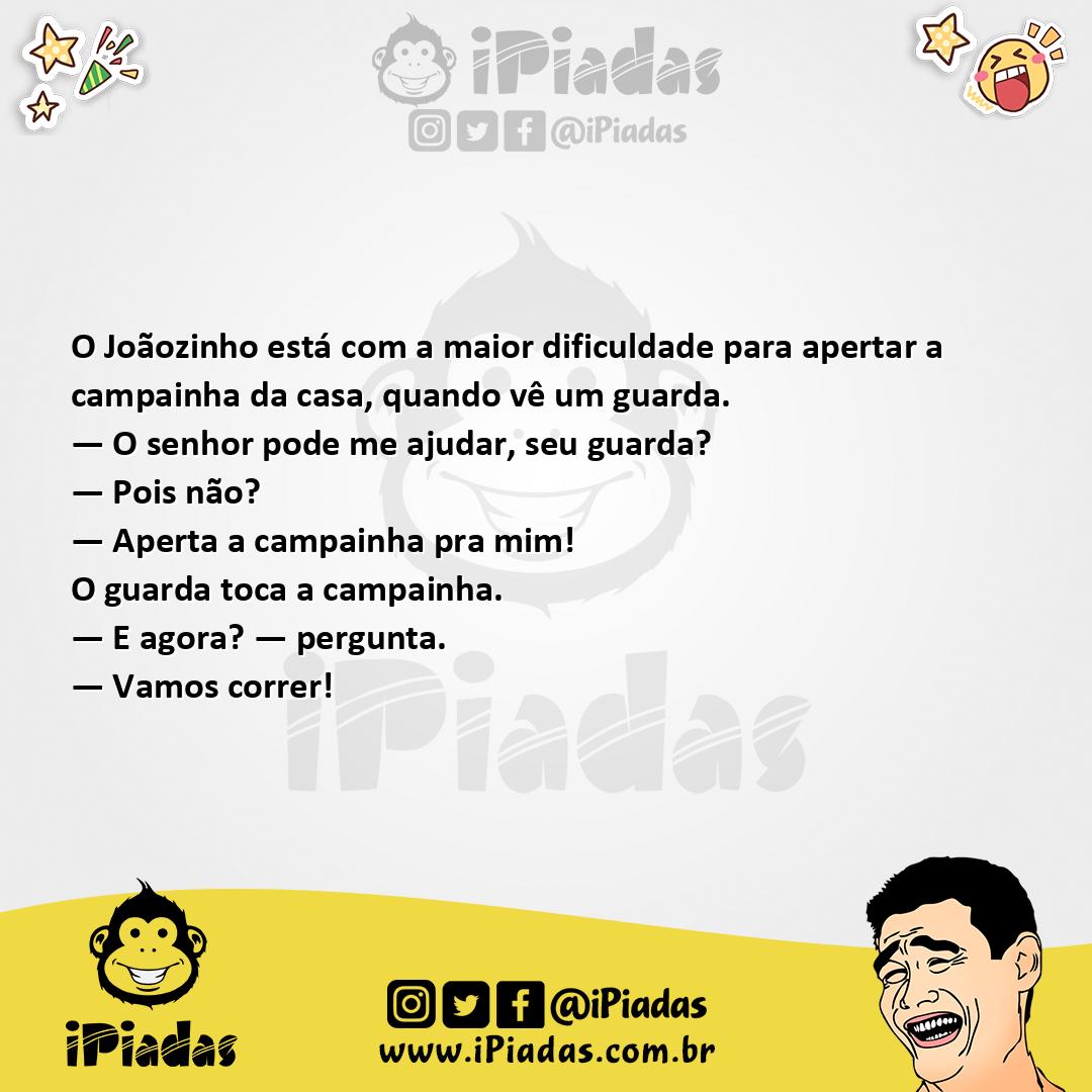 Ilustração da piada Tocando a Campainha no iPiadas
