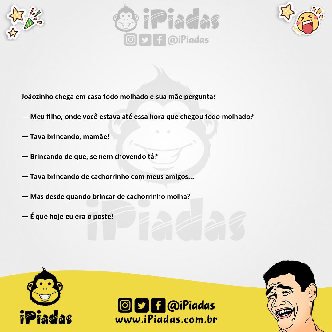 Ilustração da piada Todo molhado no iPiadas
