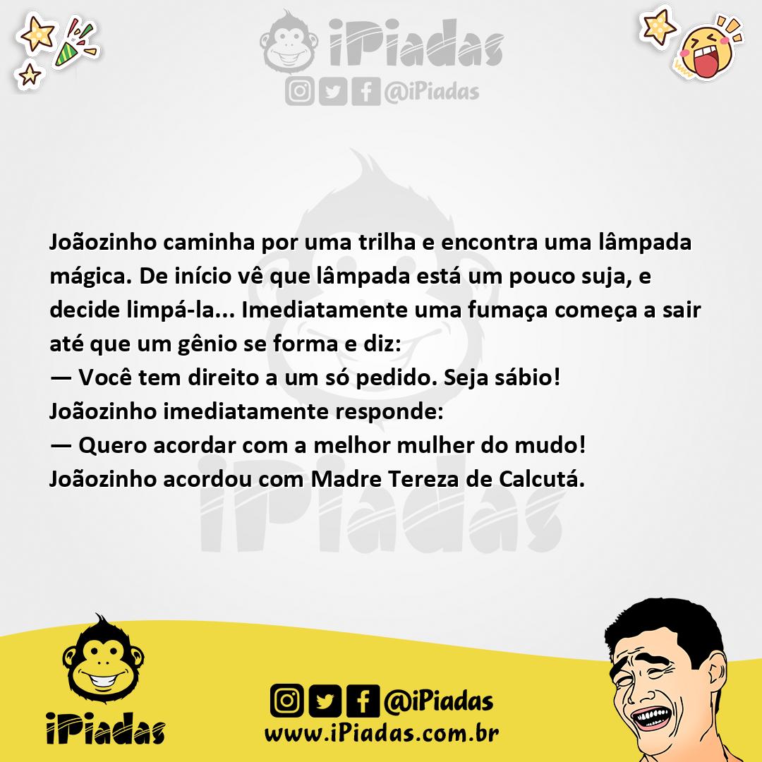 Ilustração da piada Único Desejo de Joãozinho no iPiadas