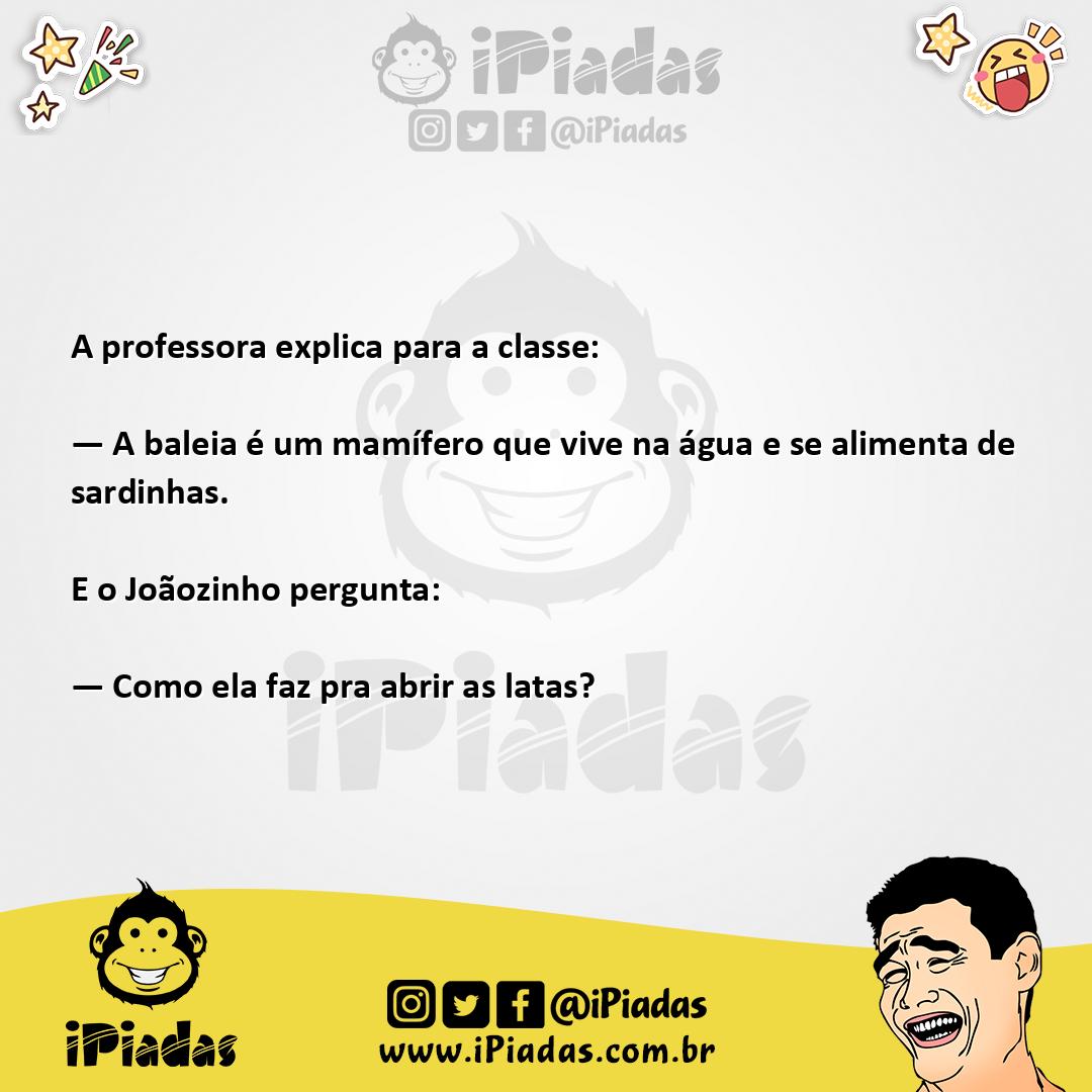 Ilustração da piada Vida de baleia no iPiadas