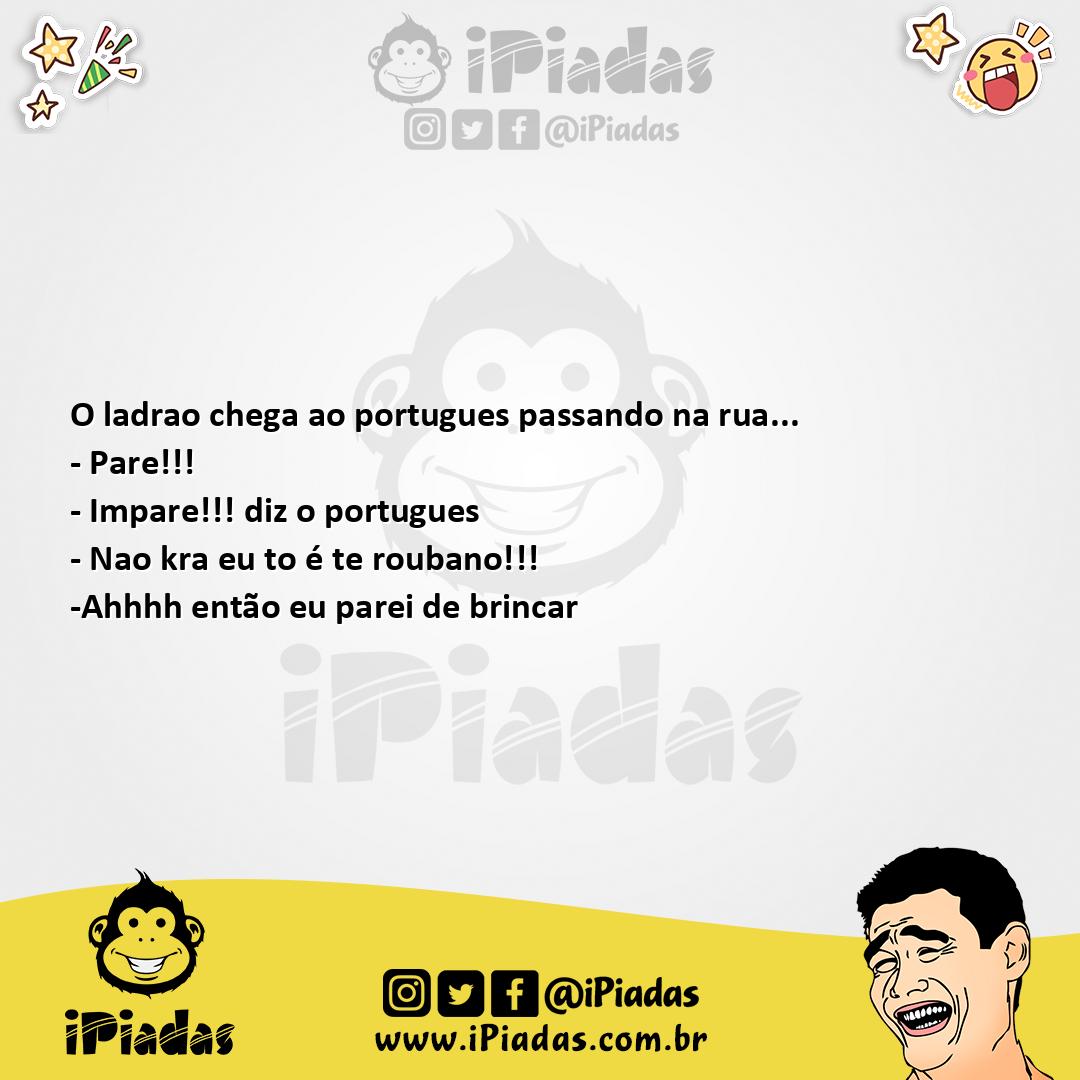 Ilustração da piada Português e o Ladrão no iPiadas