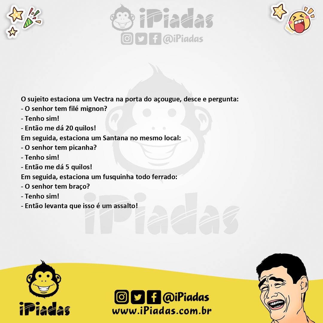 Ilustração da piada Vida de Açougueiro no iPiadas