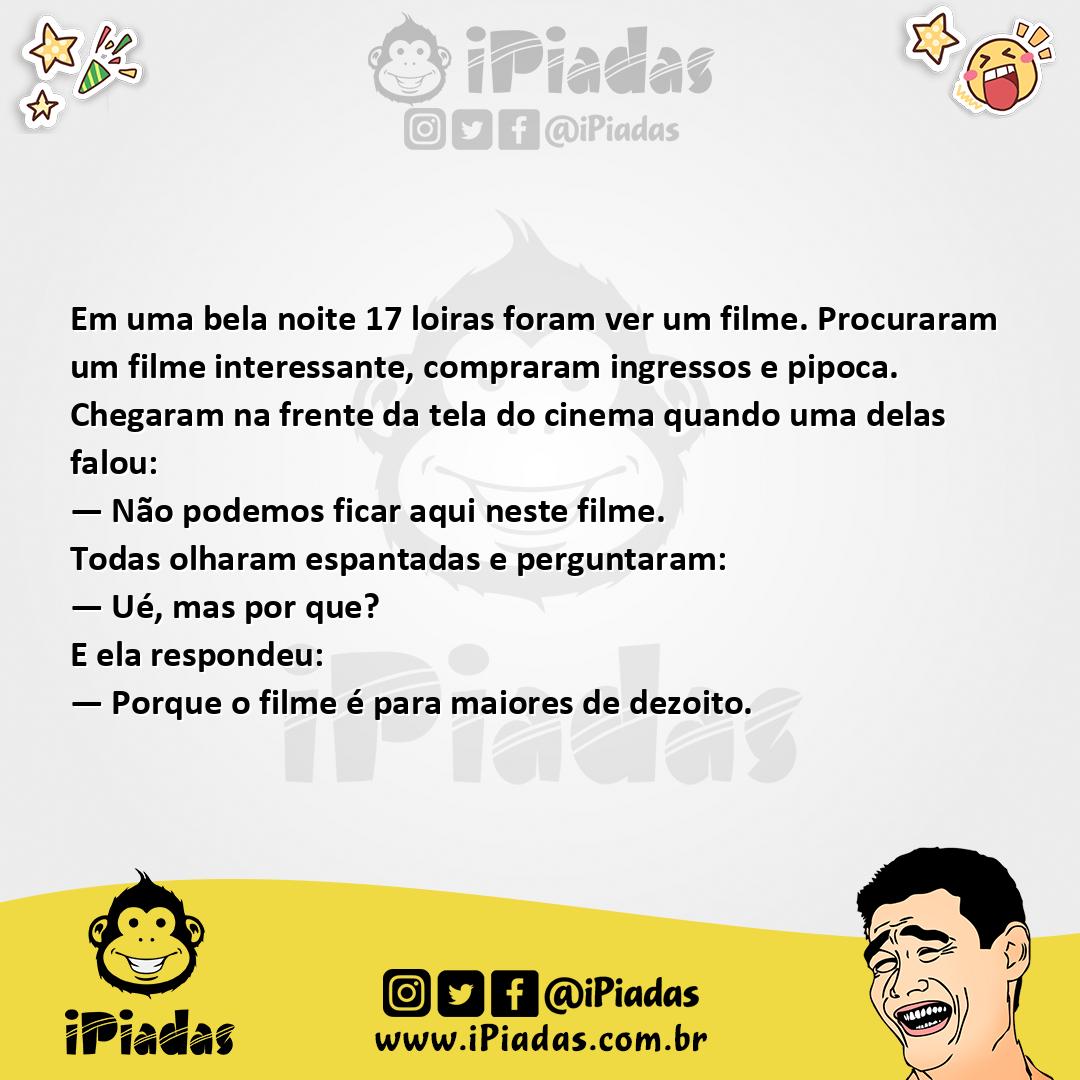 Ilustração da piada 17 Loiras no Cinema no iPiadas