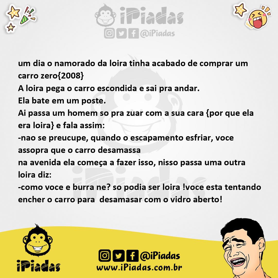 Ilustração da piada A batida da loira no iPiadas