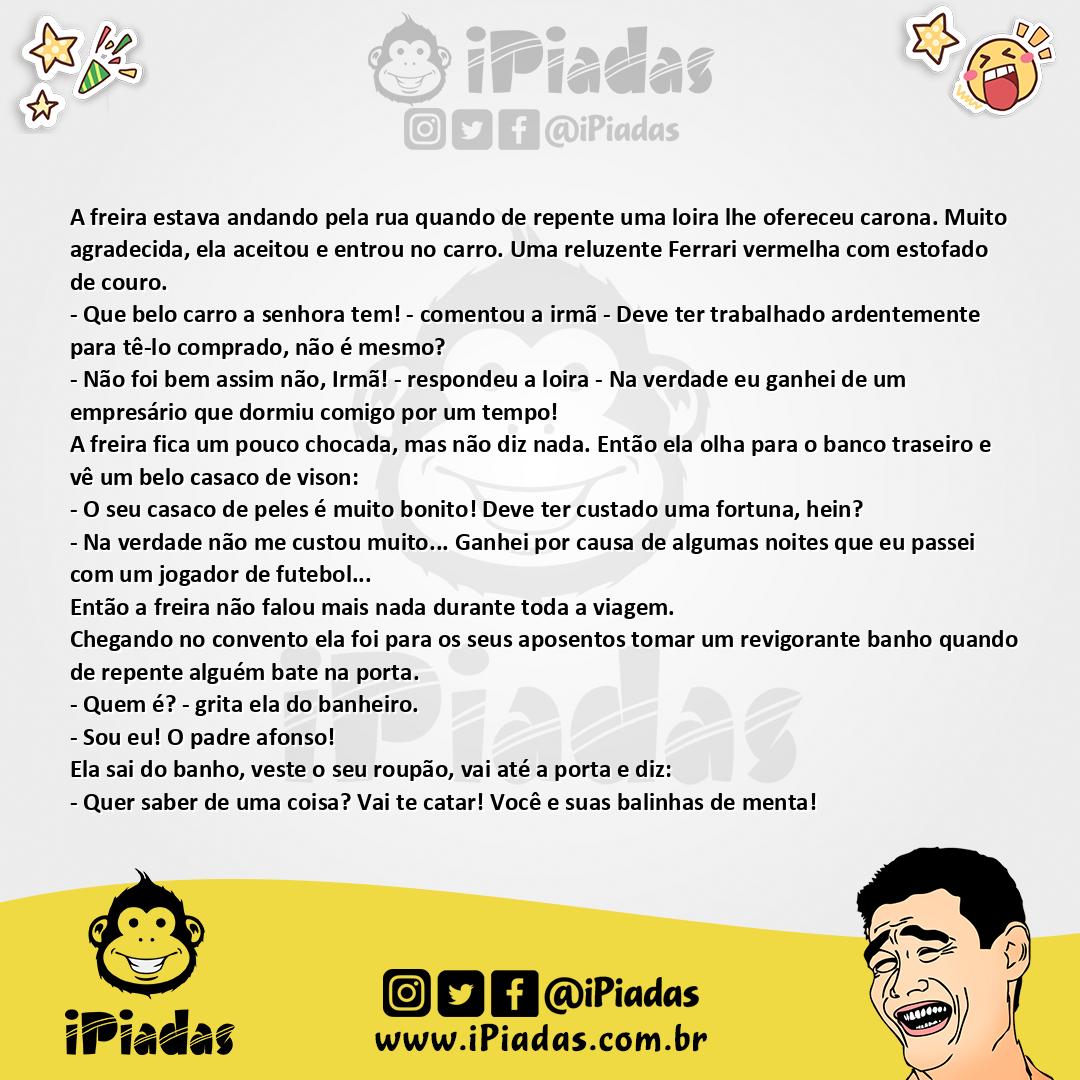 Ilustração da piada A Freira E A Loira no iPiadas