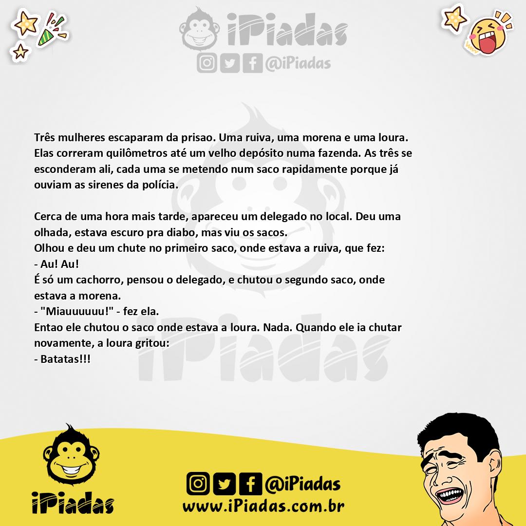 Ilustração da piada A fuga no iPiadas