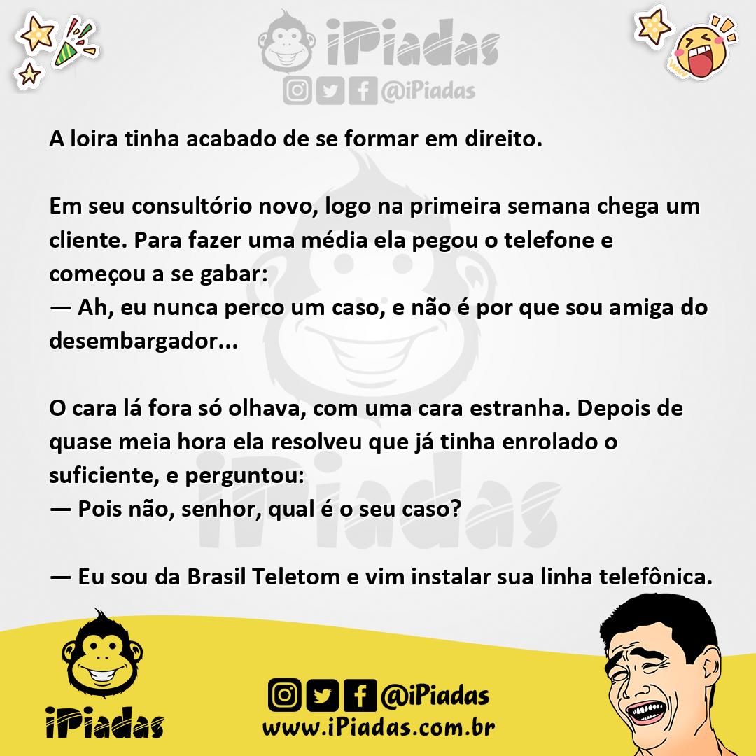 Ilustração da piada A Loira Advogada no iPiadas