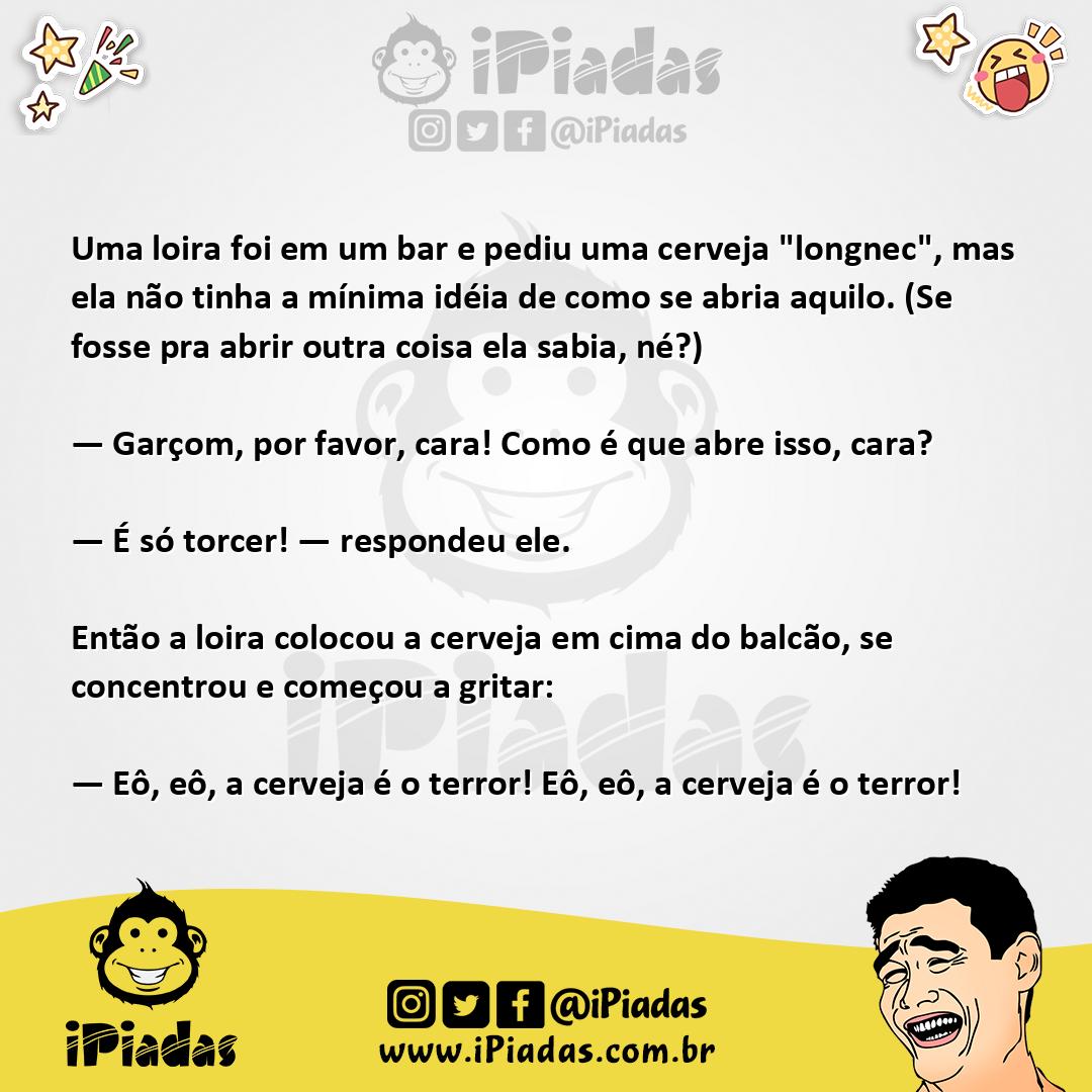 Ilustração da piada A Loira E A Cerveja no iPiadas
