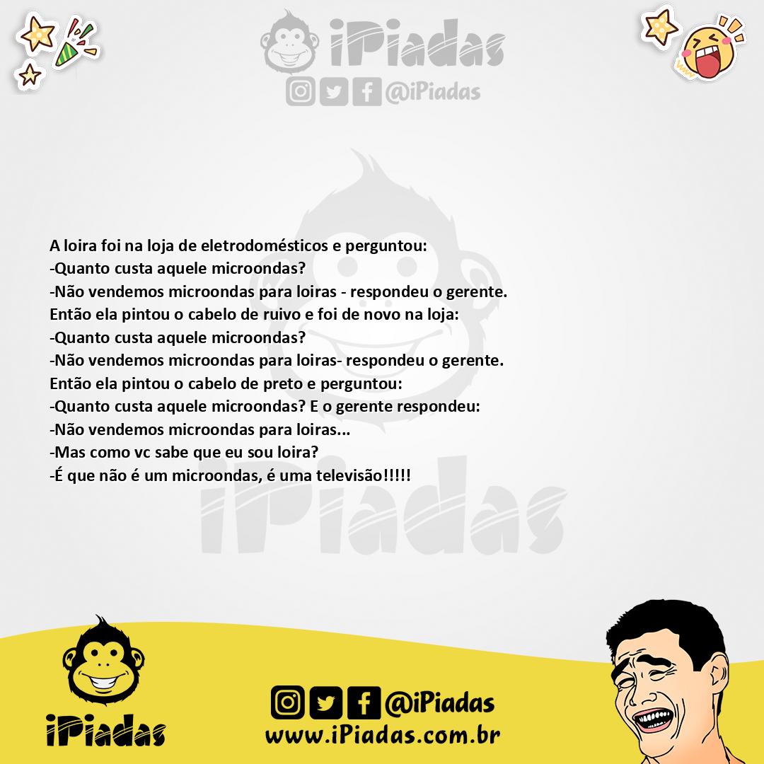 Ilustração da piada A Loira na Loja no iPiadas