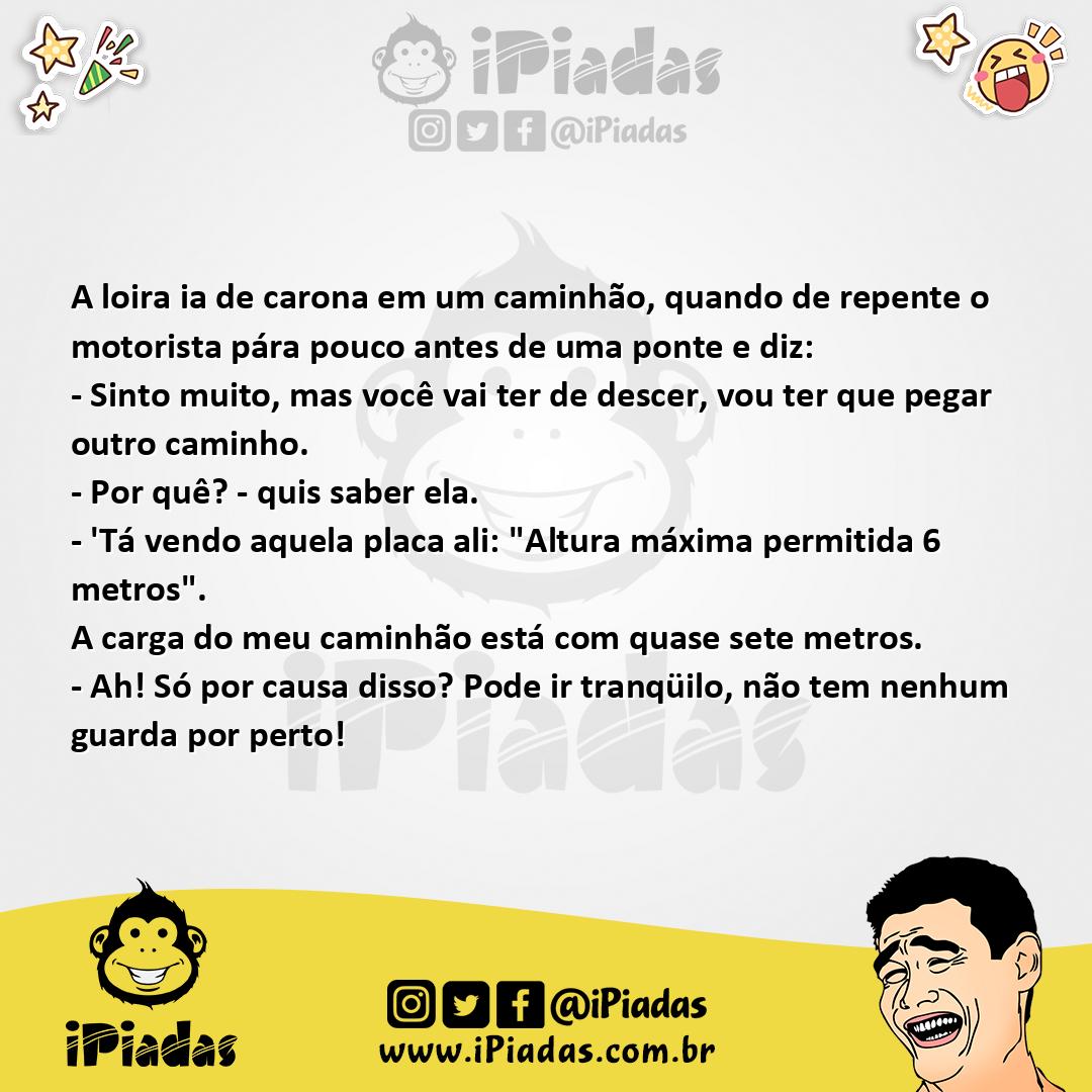 Ilustração da piada Altura máxima no iPiadas