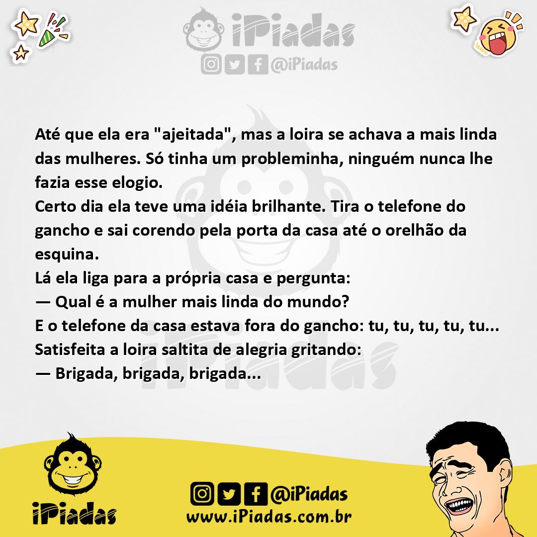 Ilustração da piada Auto-estima da Loira no iPiadas