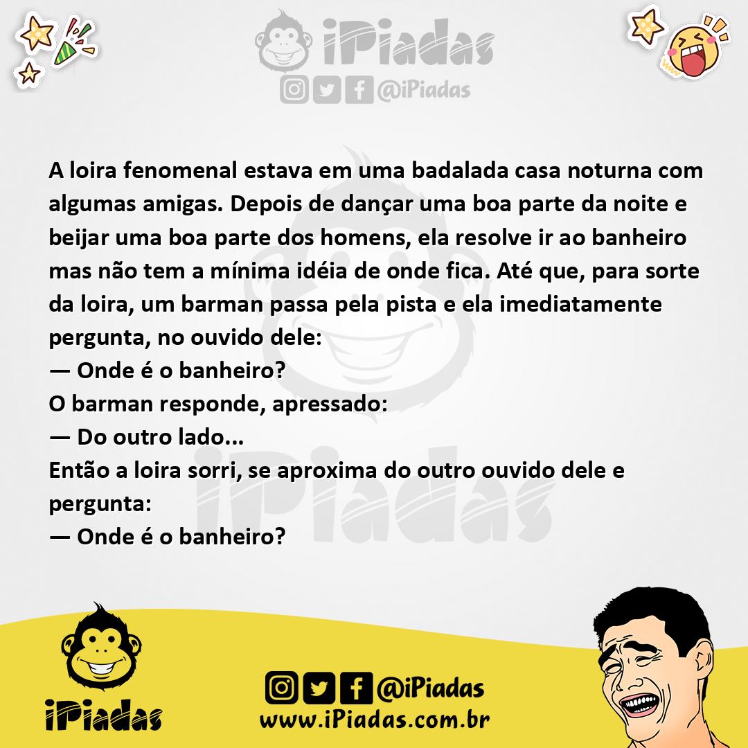 Ilustração da piada Banheiro no iPiadas