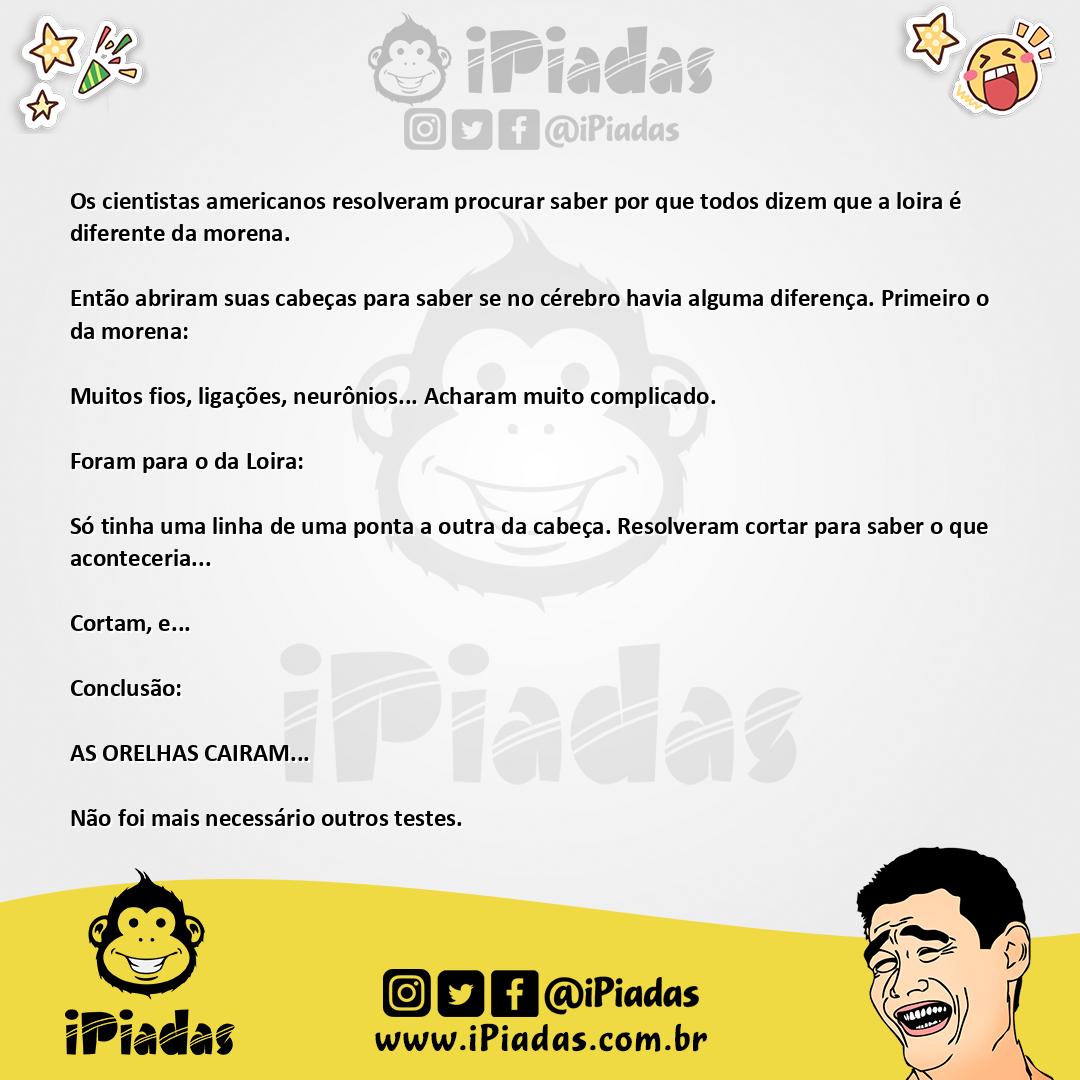 Ilustração da piada Diferença de Cérebros no iPiadas
