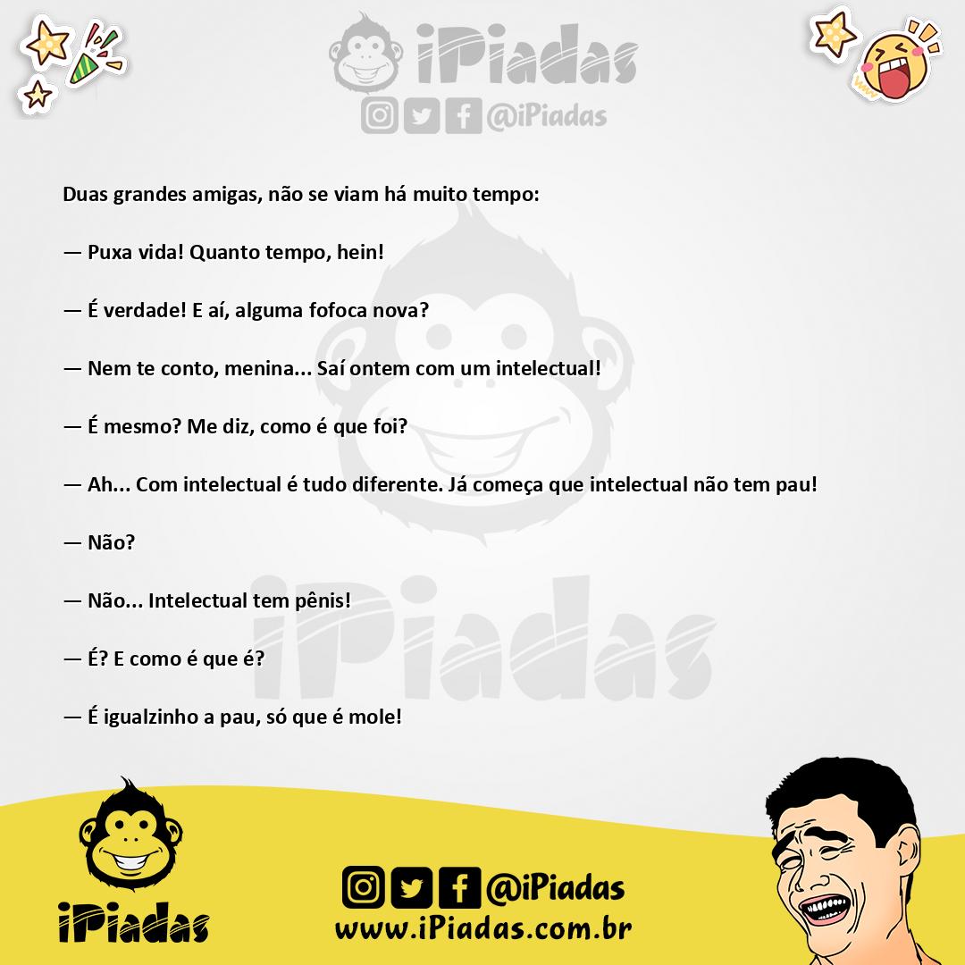 Ilustração da piada Diferença de intelectual no iPiadas