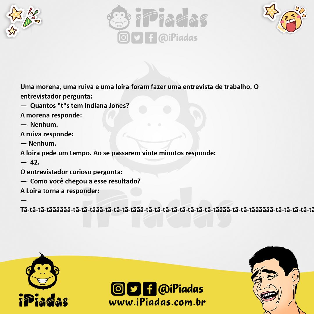 Ilustração da piada Entrevista de Trabalho no iPiadas