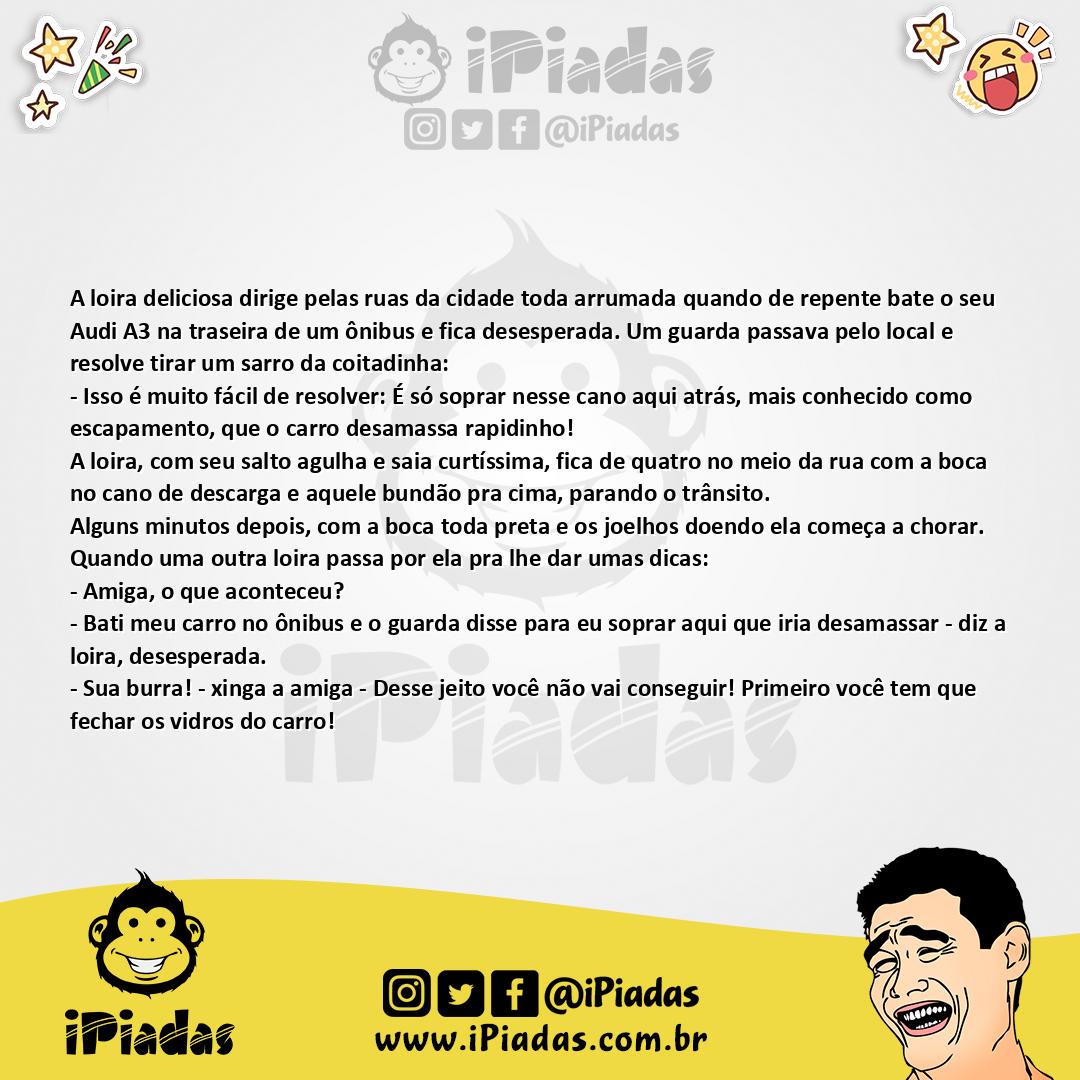Ilustração da piada Esperteza Loira no iPiadas