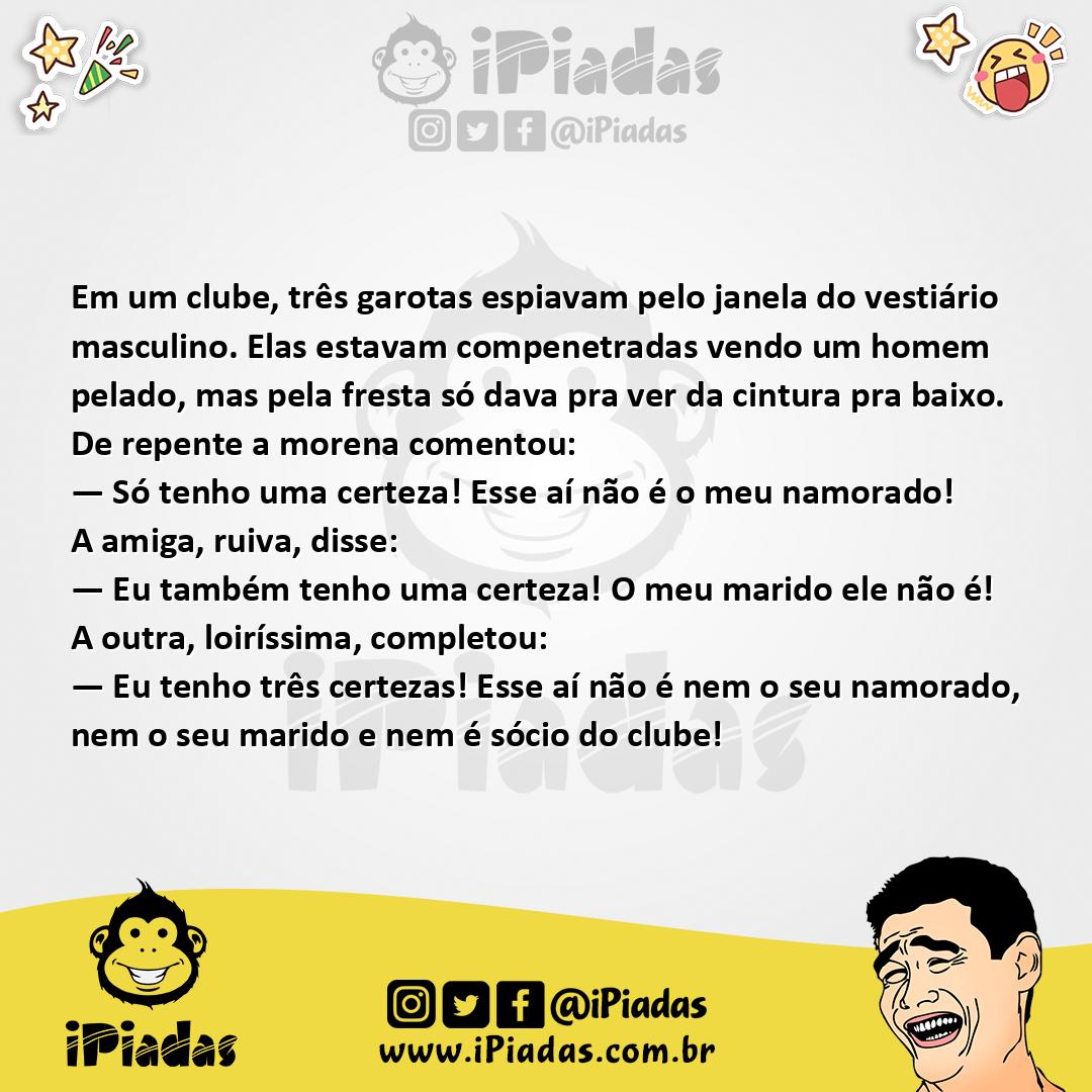 Ilustração da piada Espiando o Vestiário no iPiadas