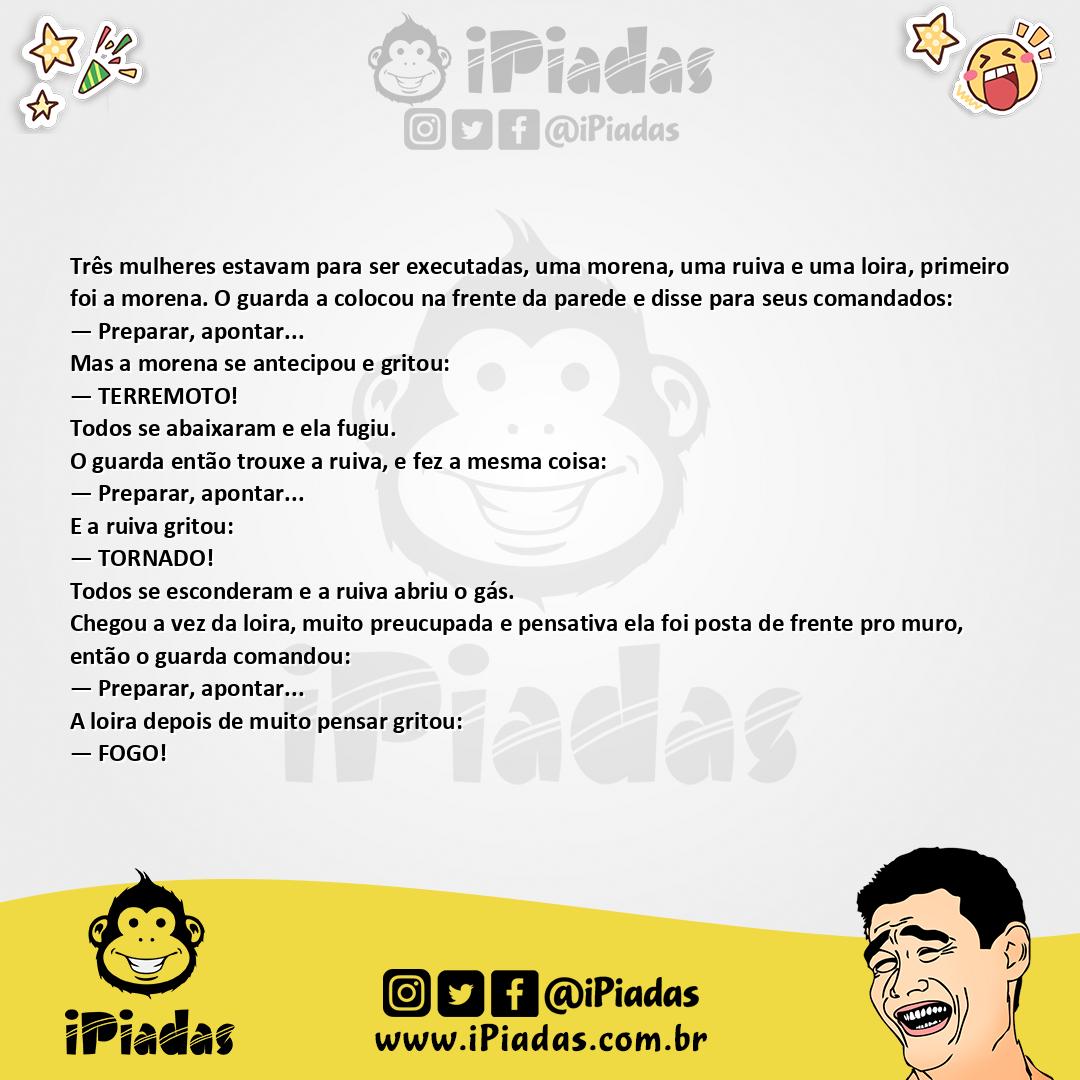 Ilustração da piada Execução Das Três Mulheres no iPiadas