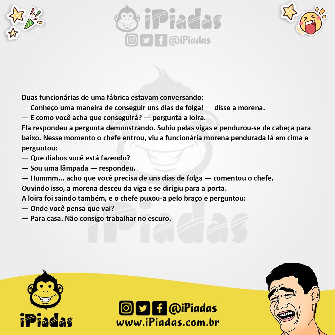 Ilustração da piada Folguinha no iPiadas