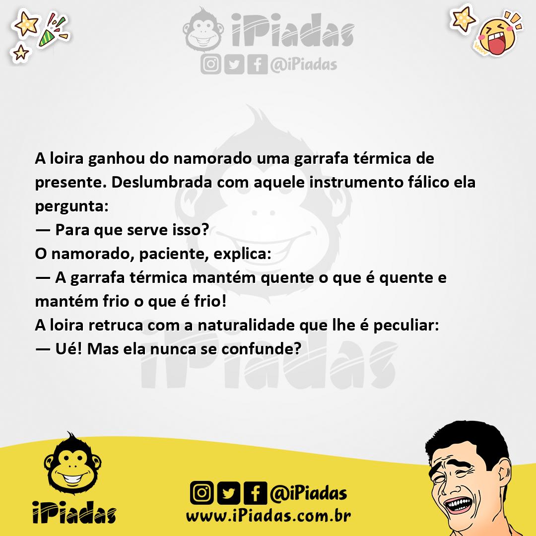 Ilustração da piada Garrafa Térmica no iPiadas