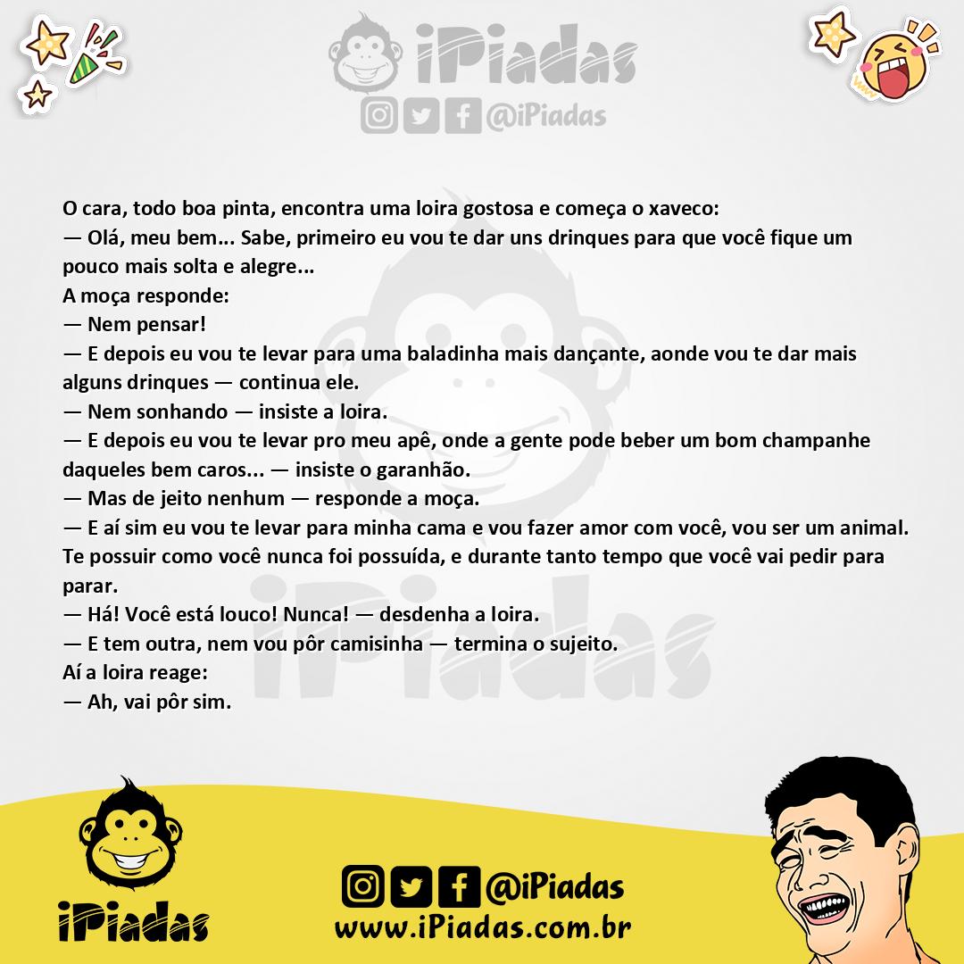 Ilustração da piada Loira Difícil no iPiadas