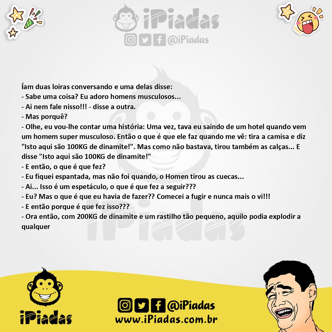 Ilustração da piada Loira e as dinamites no iPiadas