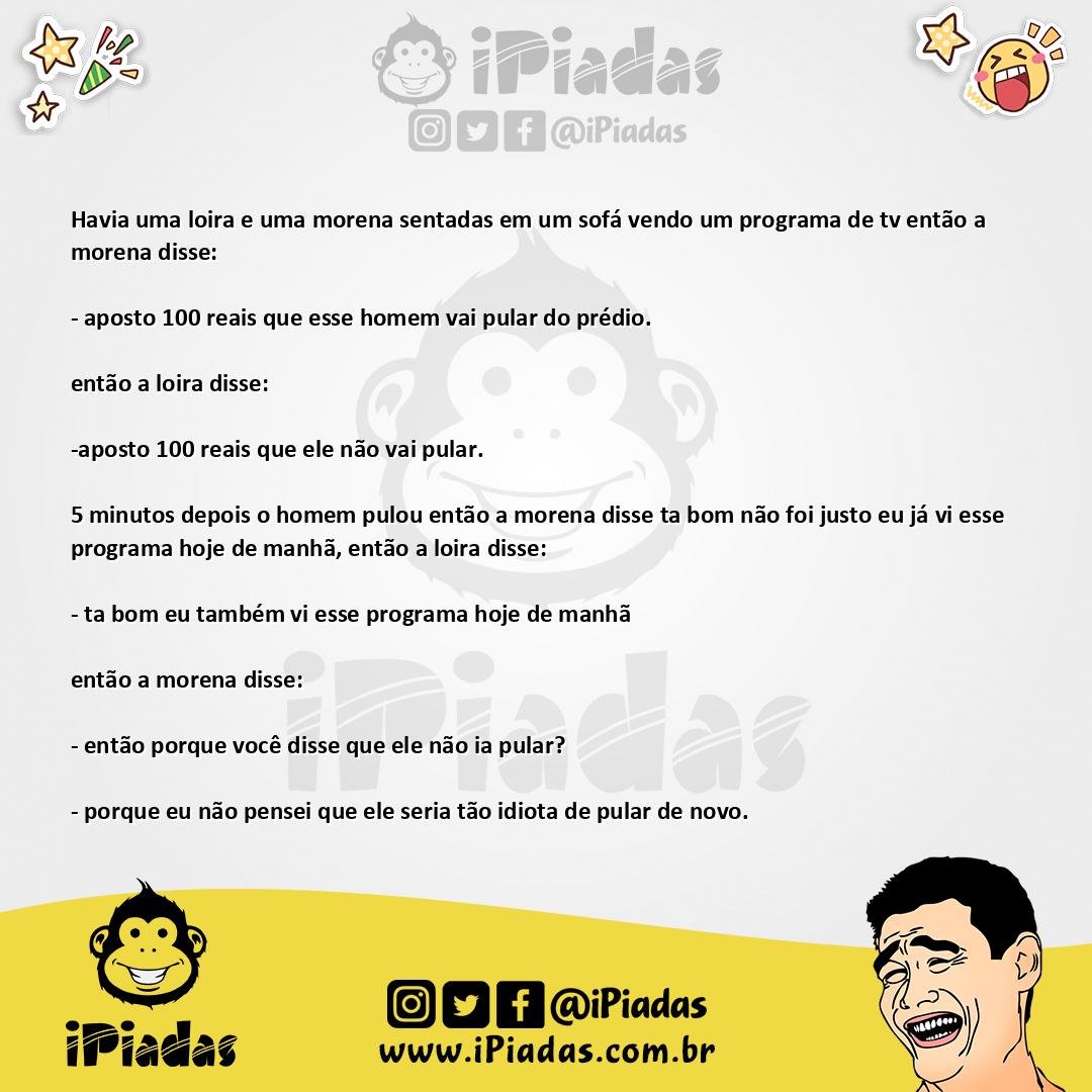 Ilustração da piada Loira e morena no iPiadas