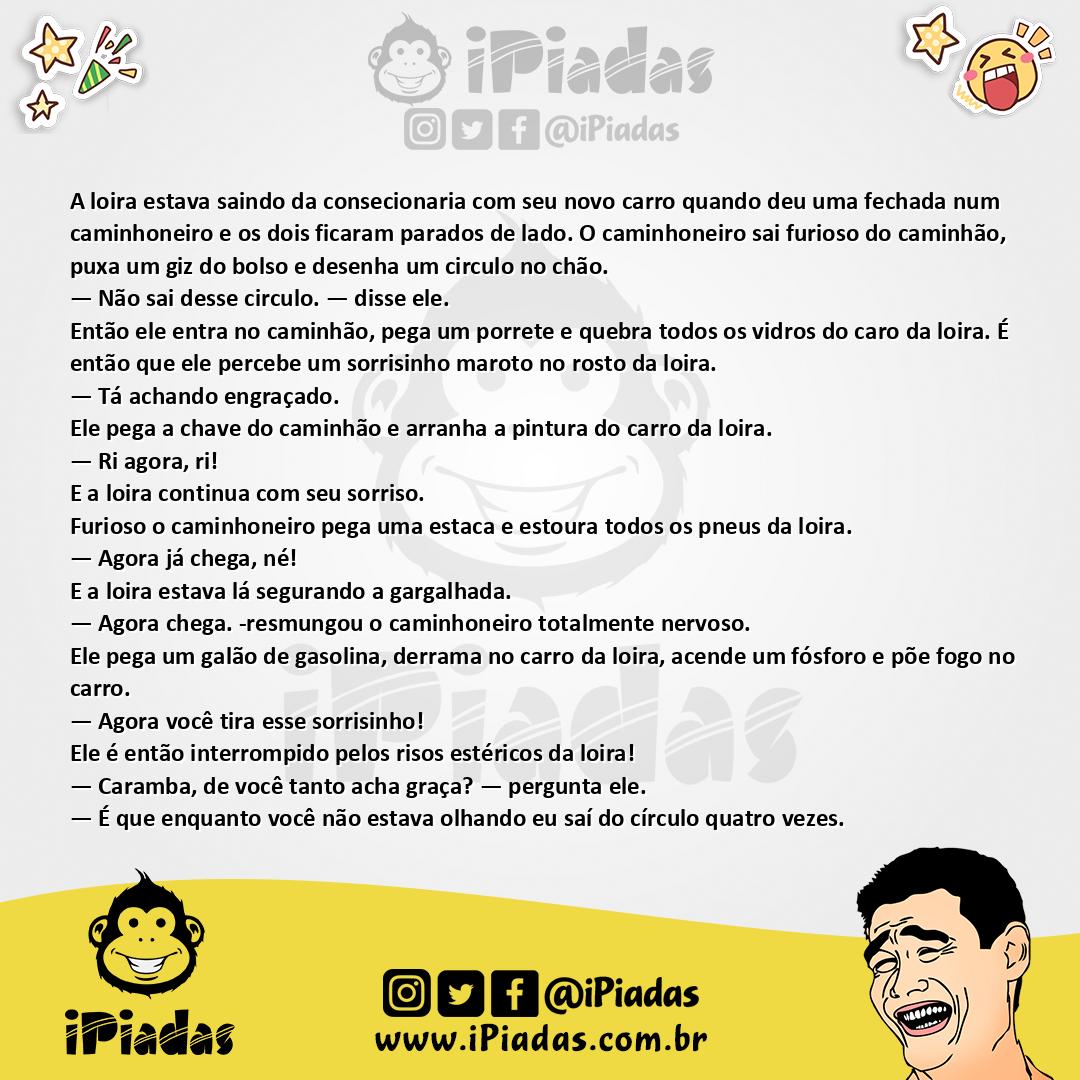 Ilustração da piada Loira e o Caminhoneiro no iPiadas