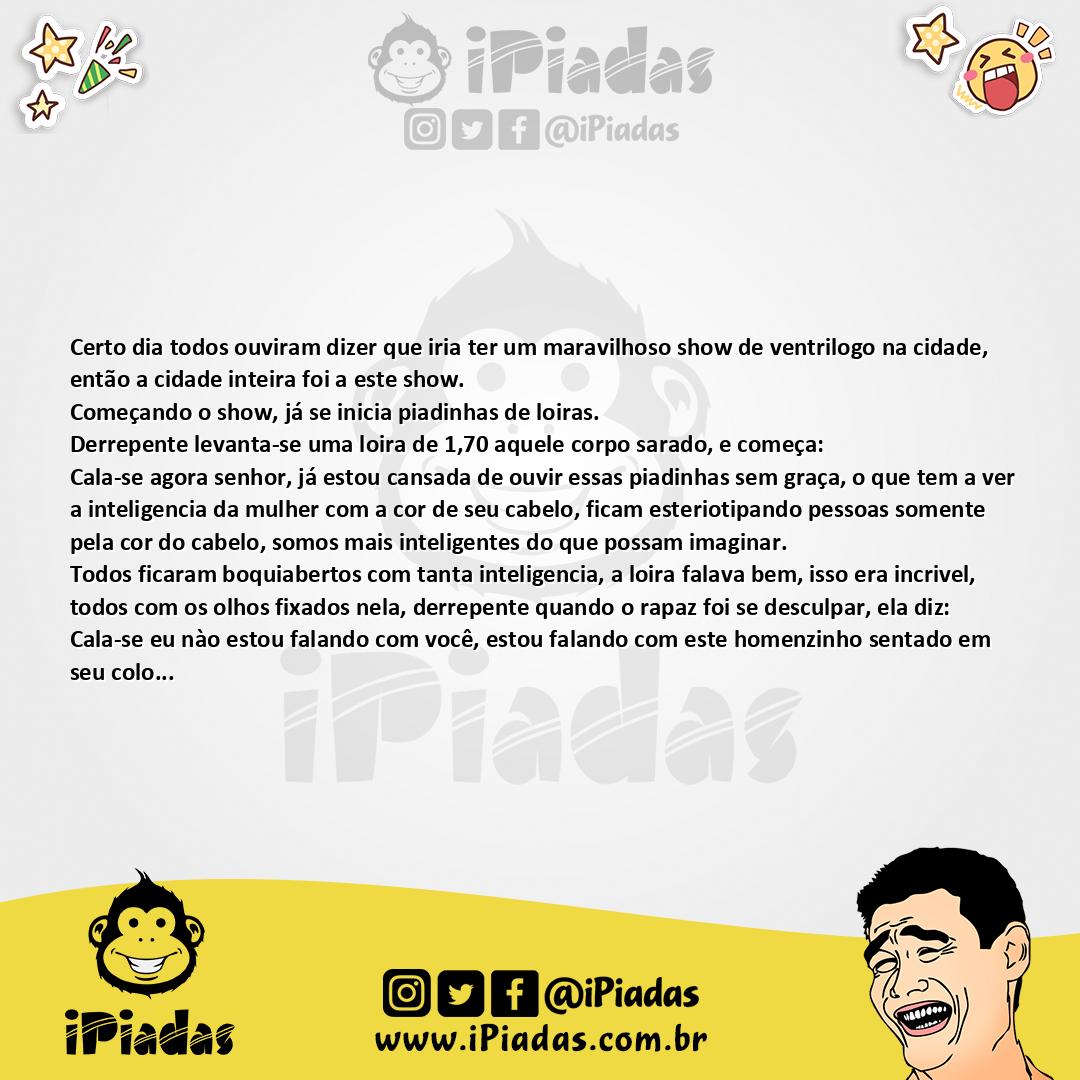 Ilustração da piada Loira inteligente no iPiadas
