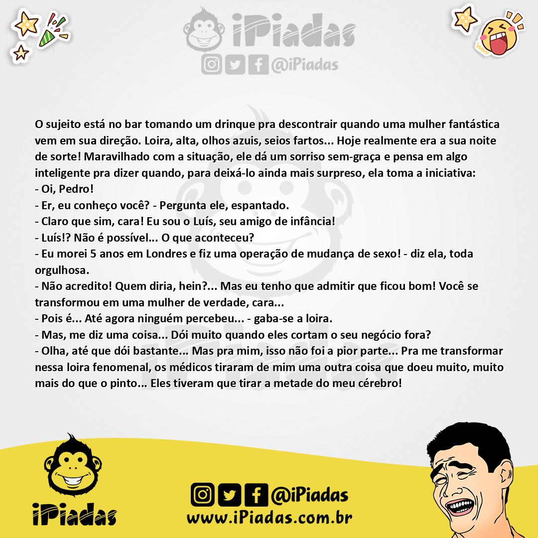 Ilustração da piada Loira irreconhecível no iPiadas