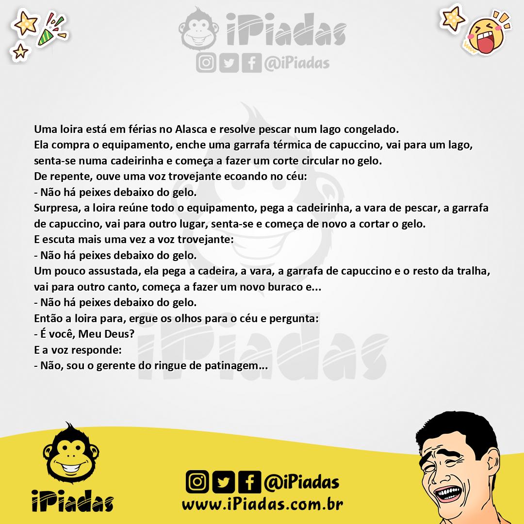 Ilustração da piada Loira no Alasca no iPiadas