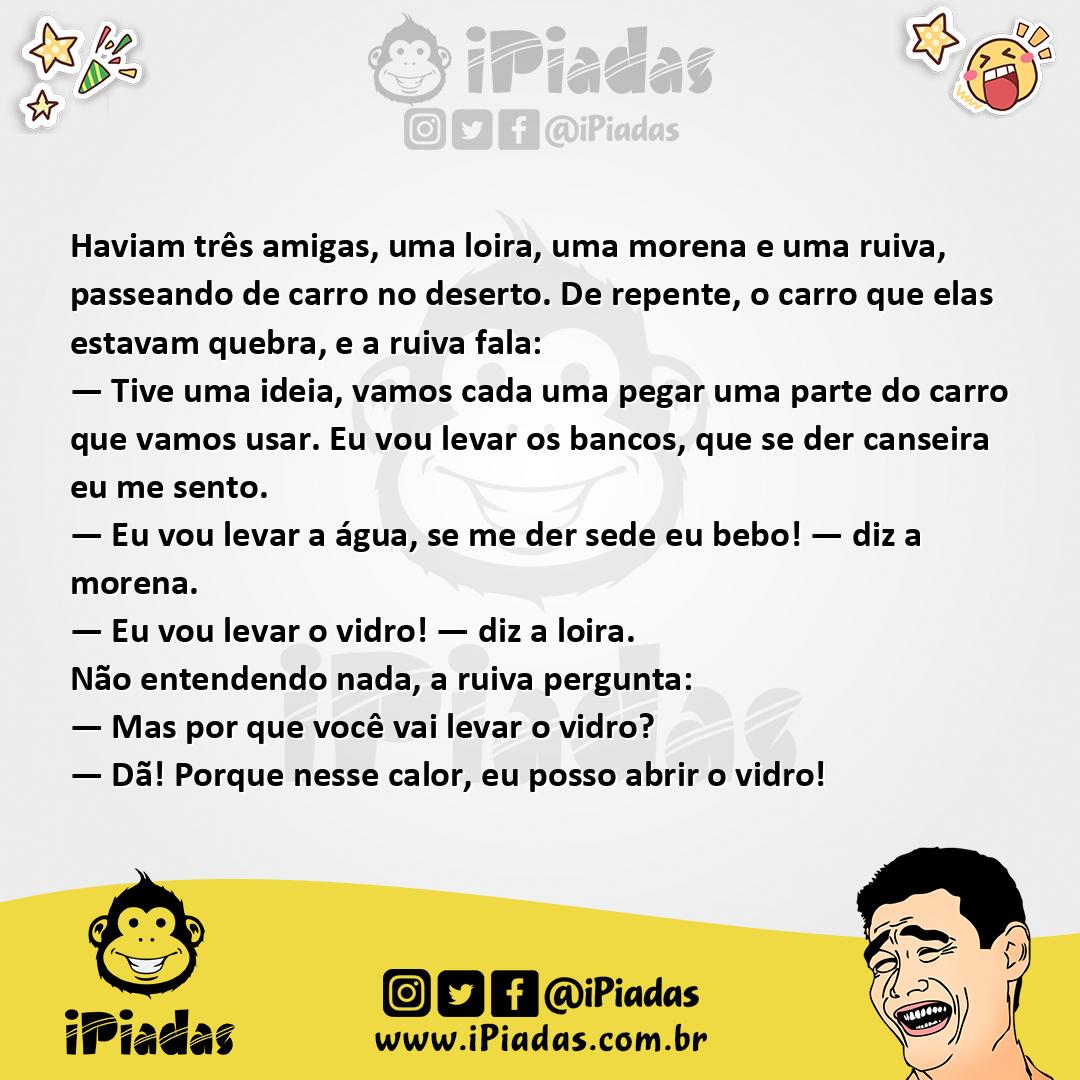 Ilustração da piada Loira No Deserto no iPiadas