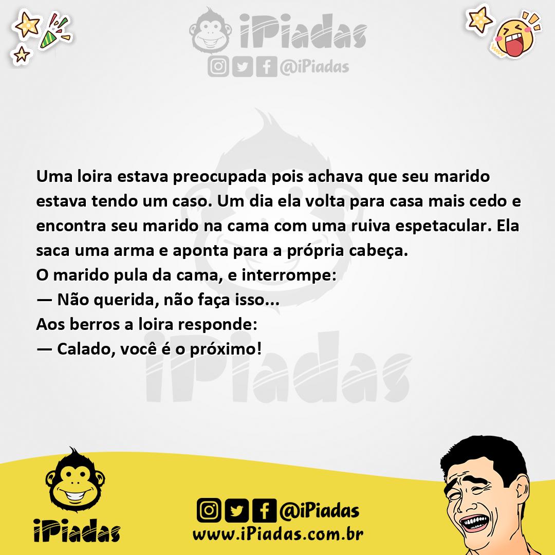 Ilustração da piada Loira Vingativa no iPiadas
