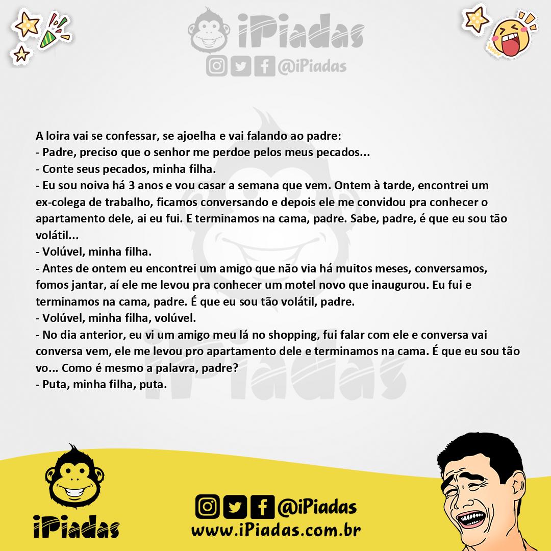 Ilustração da piada Loira volúvel no iPiadas