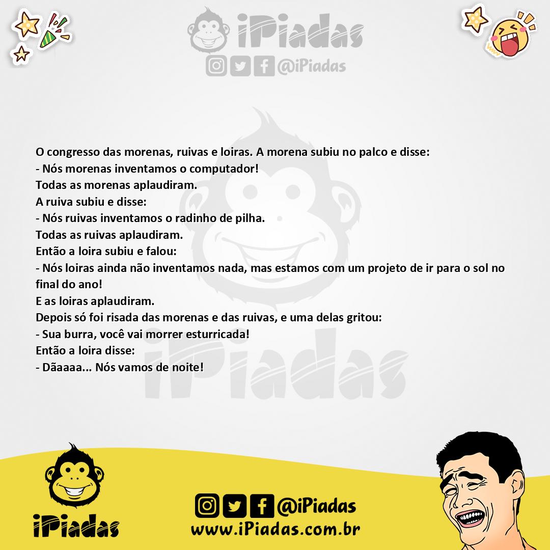 Ilustração da piada Loiras no congresso no iPiadas