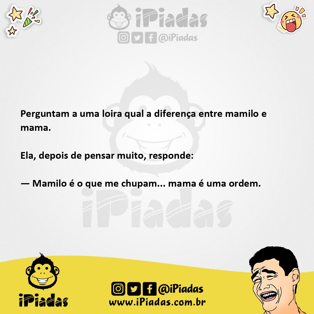 Ilustração da piada Mama e Mamilo no iPiadas