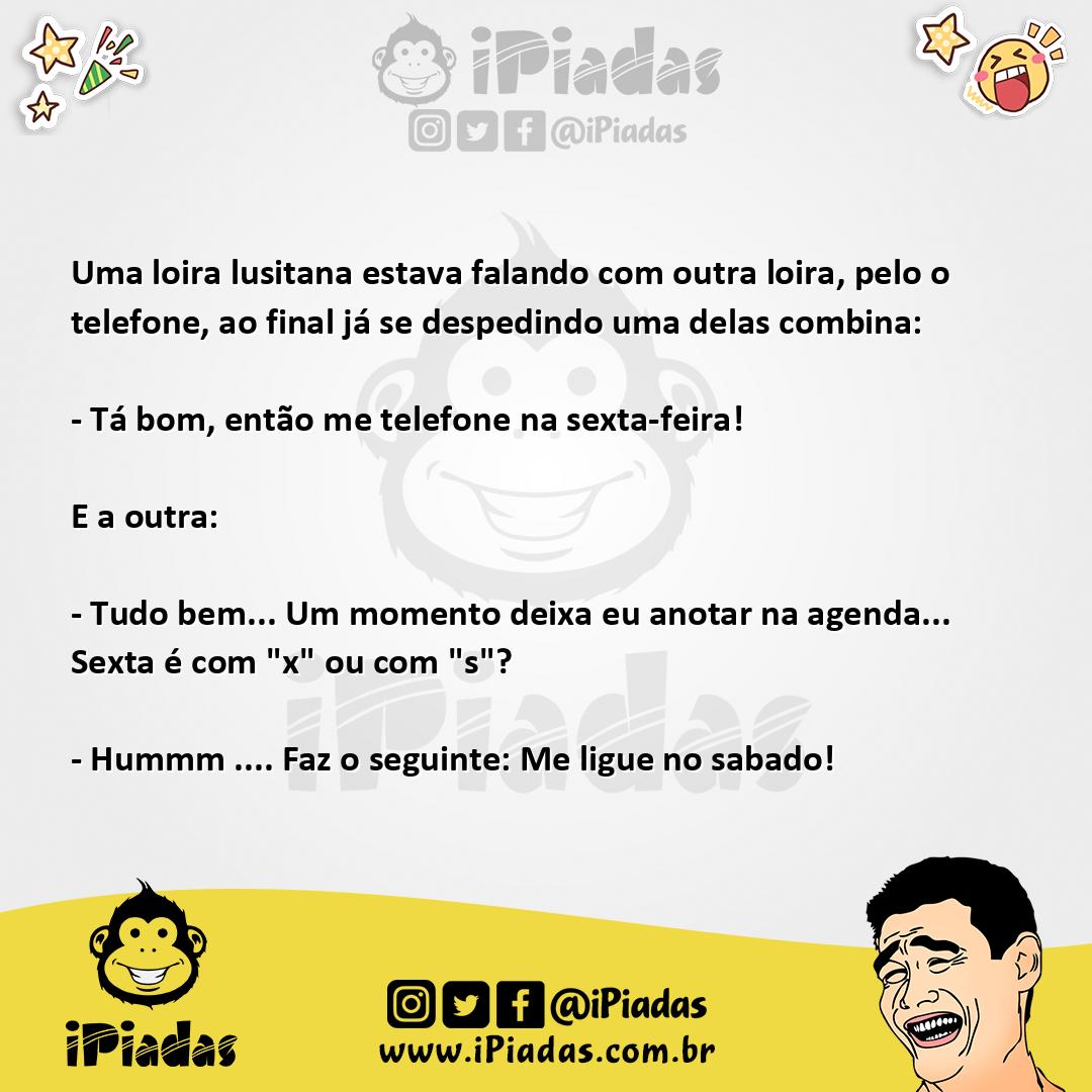 Ilustração da piada Me ligue na sexta no iPiadas
