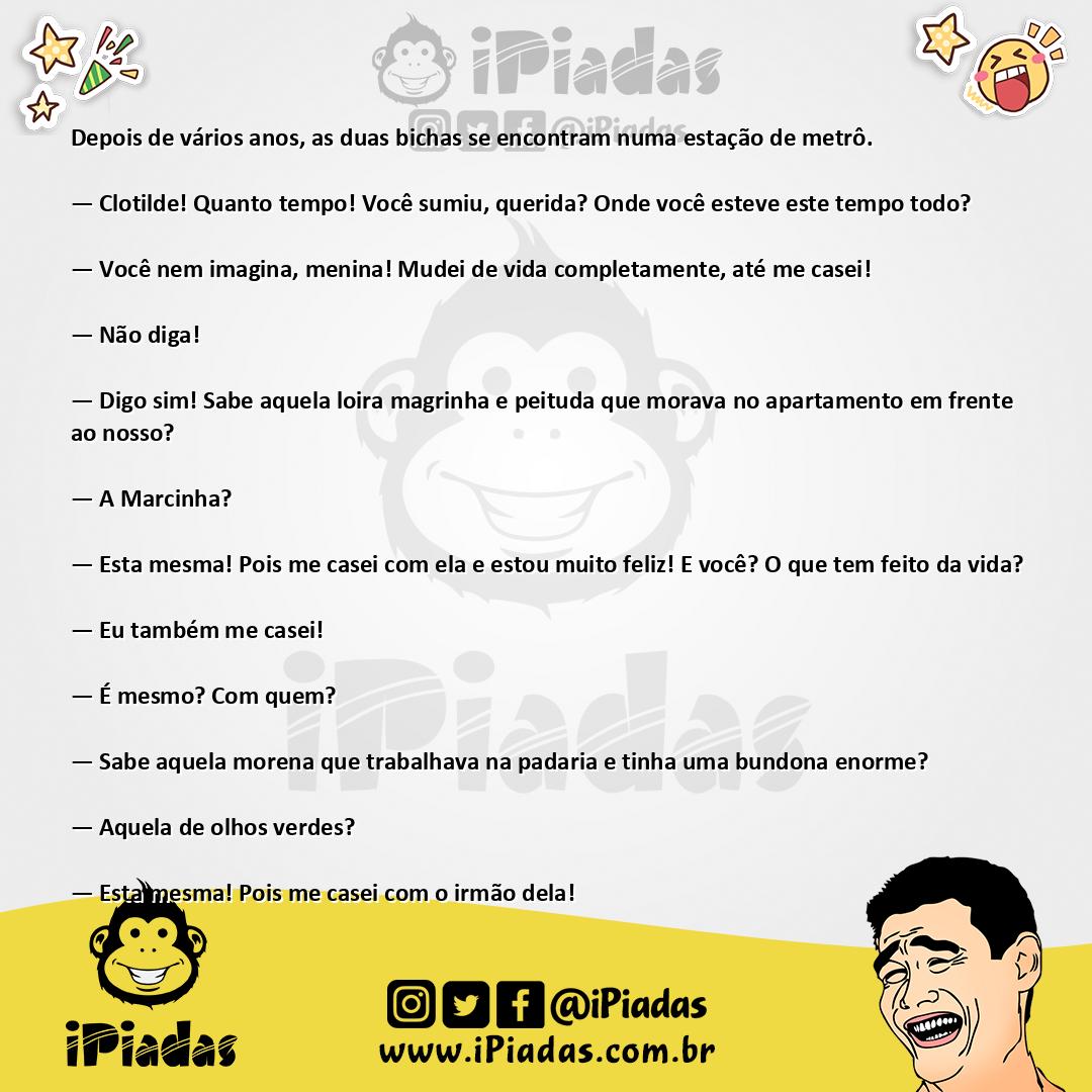 Ilustração da piada Mudança de Vida das Bichas no iPiadas