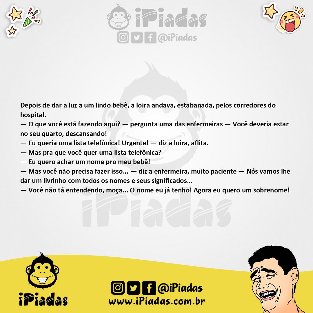 Ilustração da piada Nome do Bebê no iPiadas