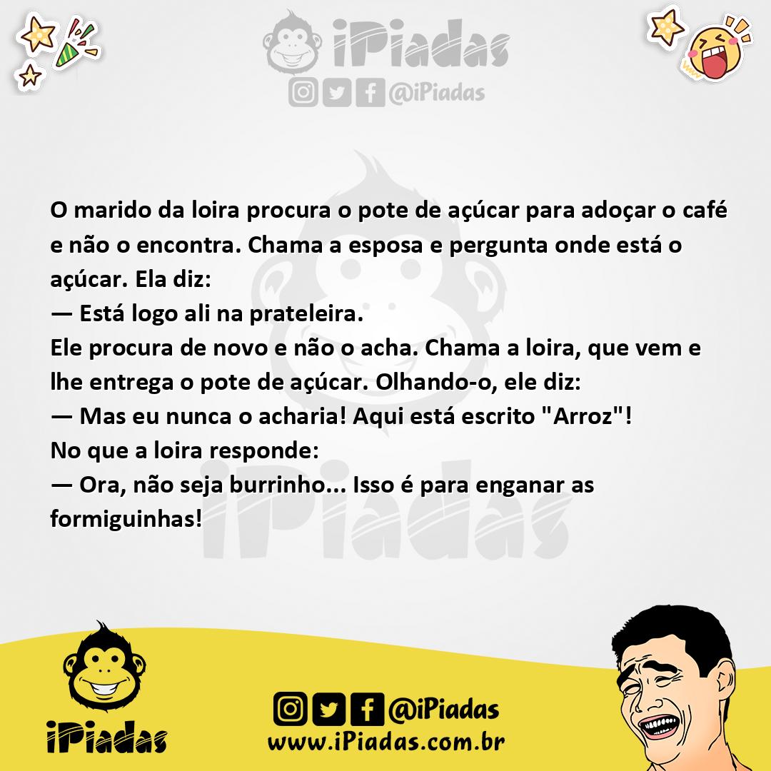 Ilustração da piada O Pote de Açúcar no iPiadas